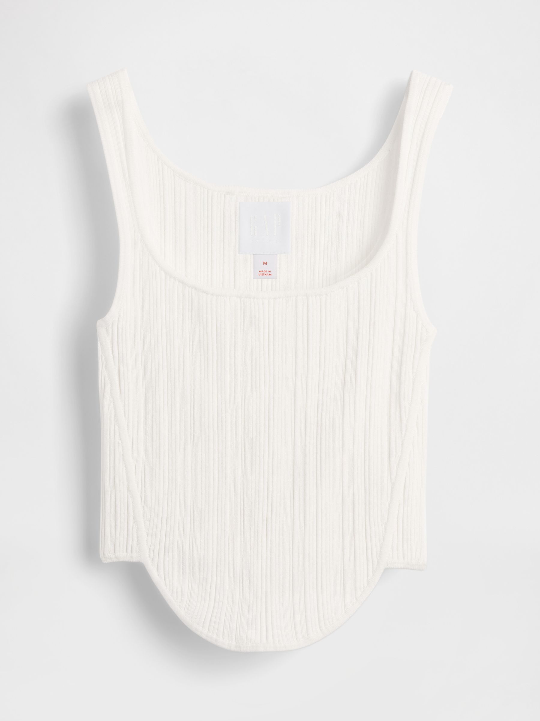 GapStudio White Knit Corset Top - Image 6 of 7