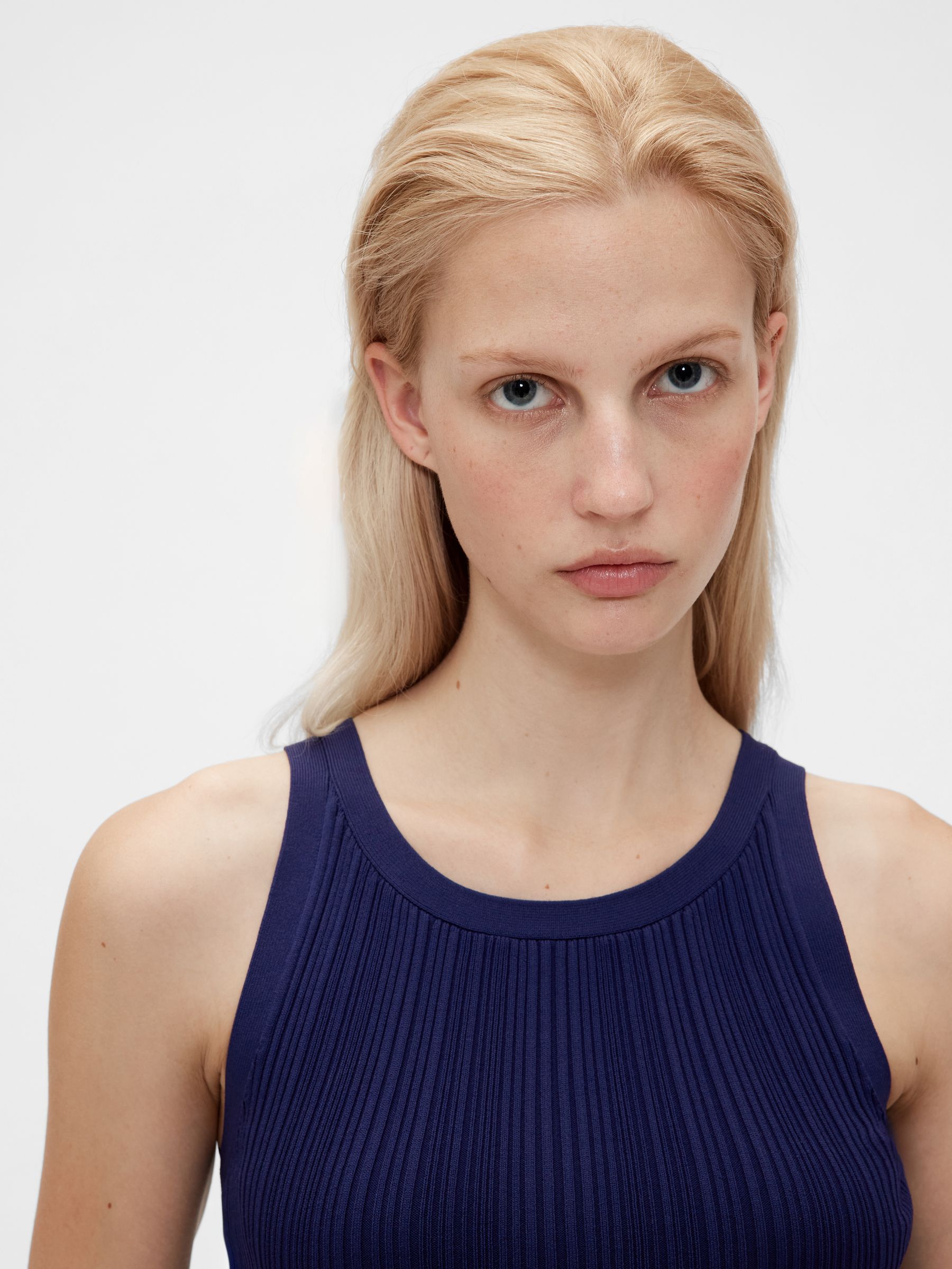 GapStudio Navy/Blue Rib Tank Top - Image 4 of 4