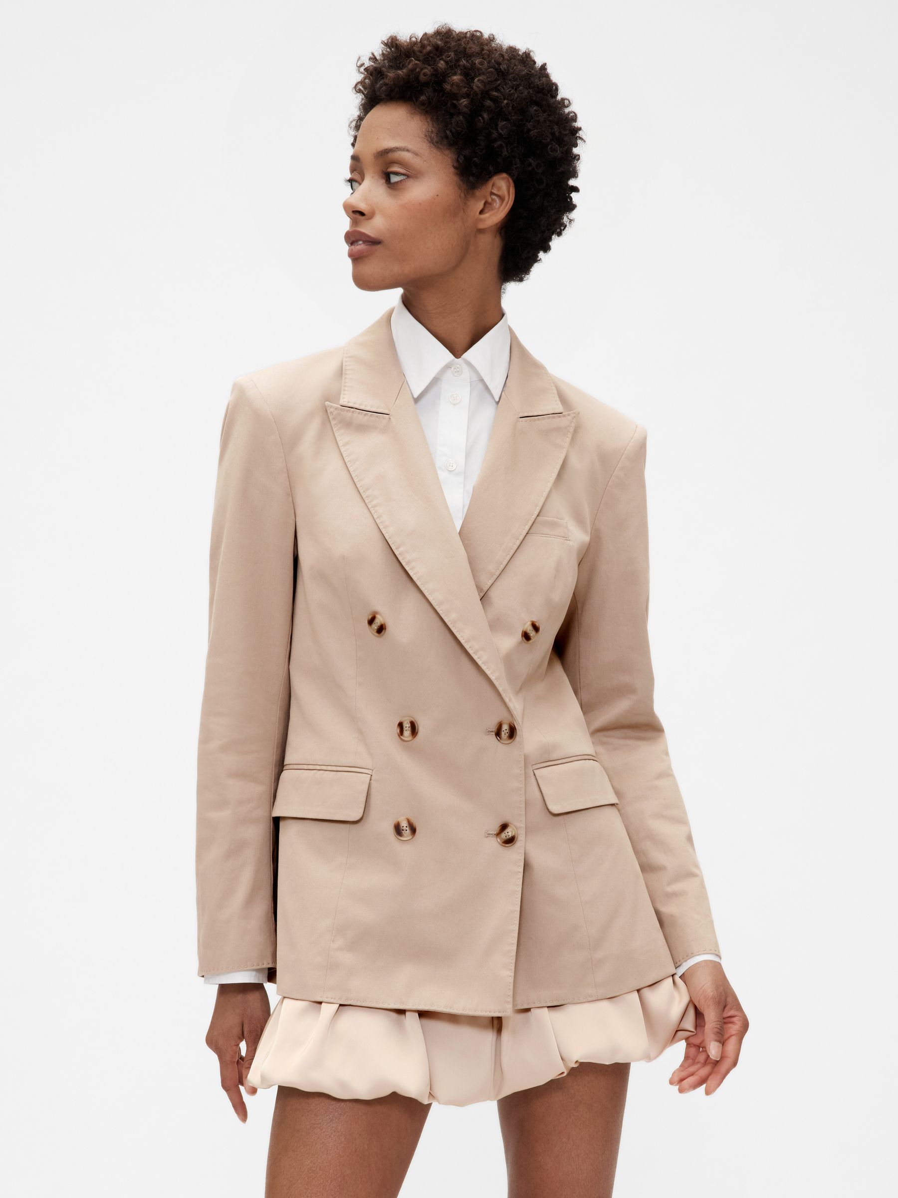 Beige Tailored Blazer - Image 1 of 7