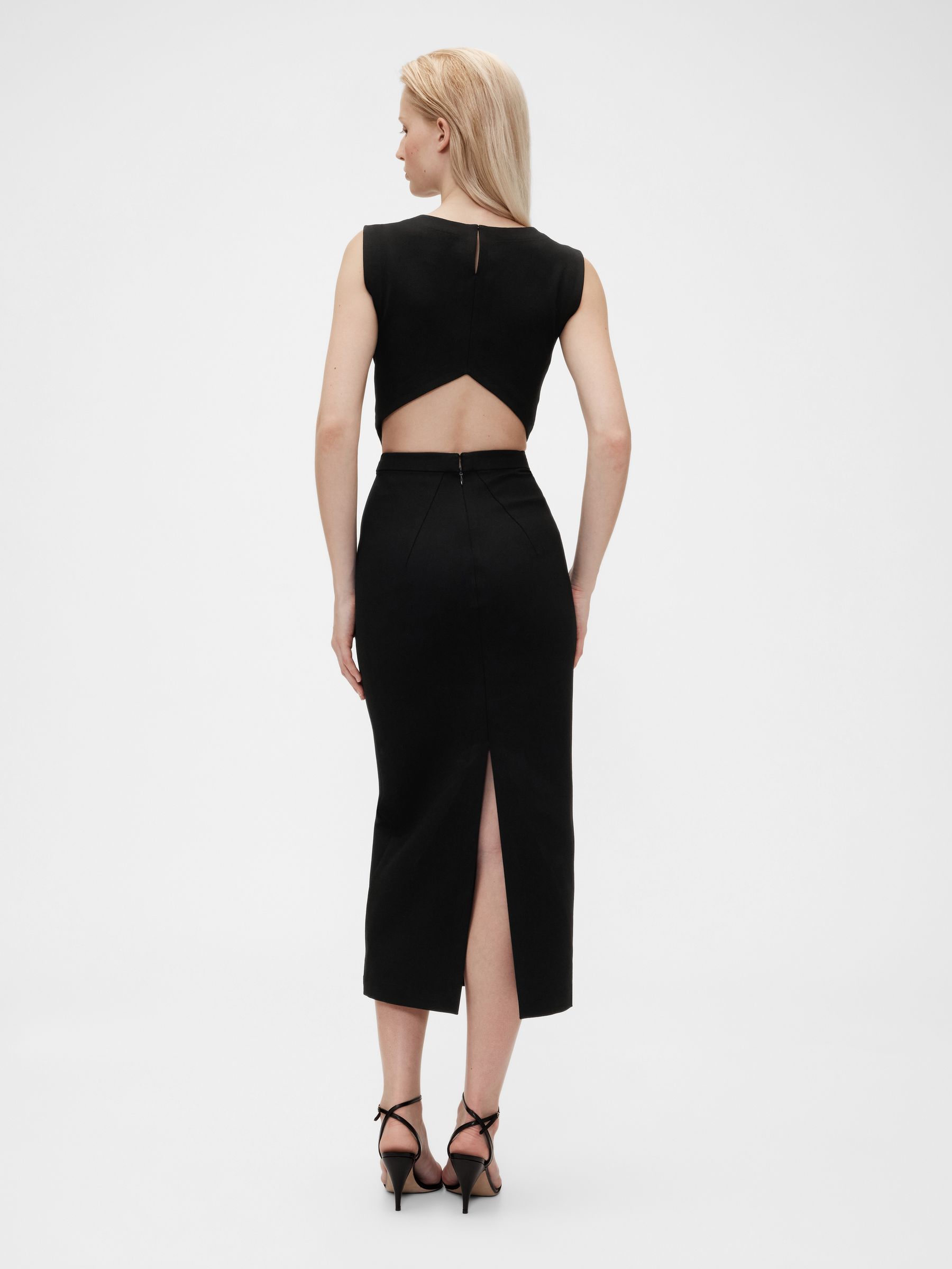 GapStudio Black Pencil Maxi Dress - Image 2 of 7