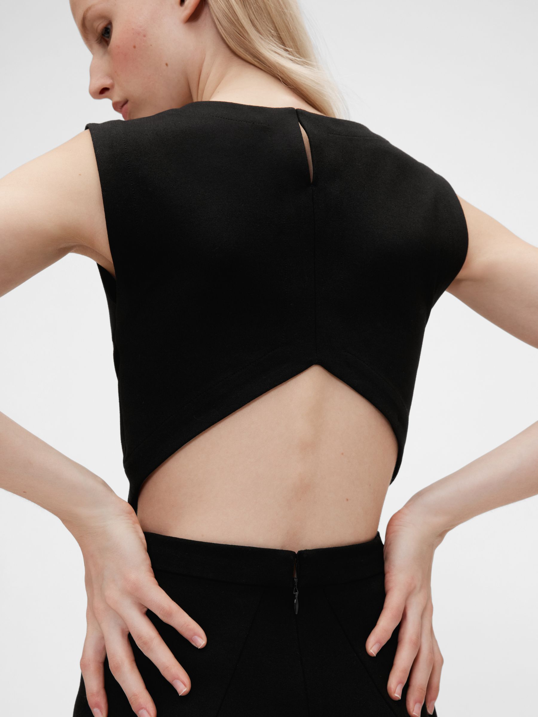GapStudio Black Pencil Maxi Dress - Image 4 of 7