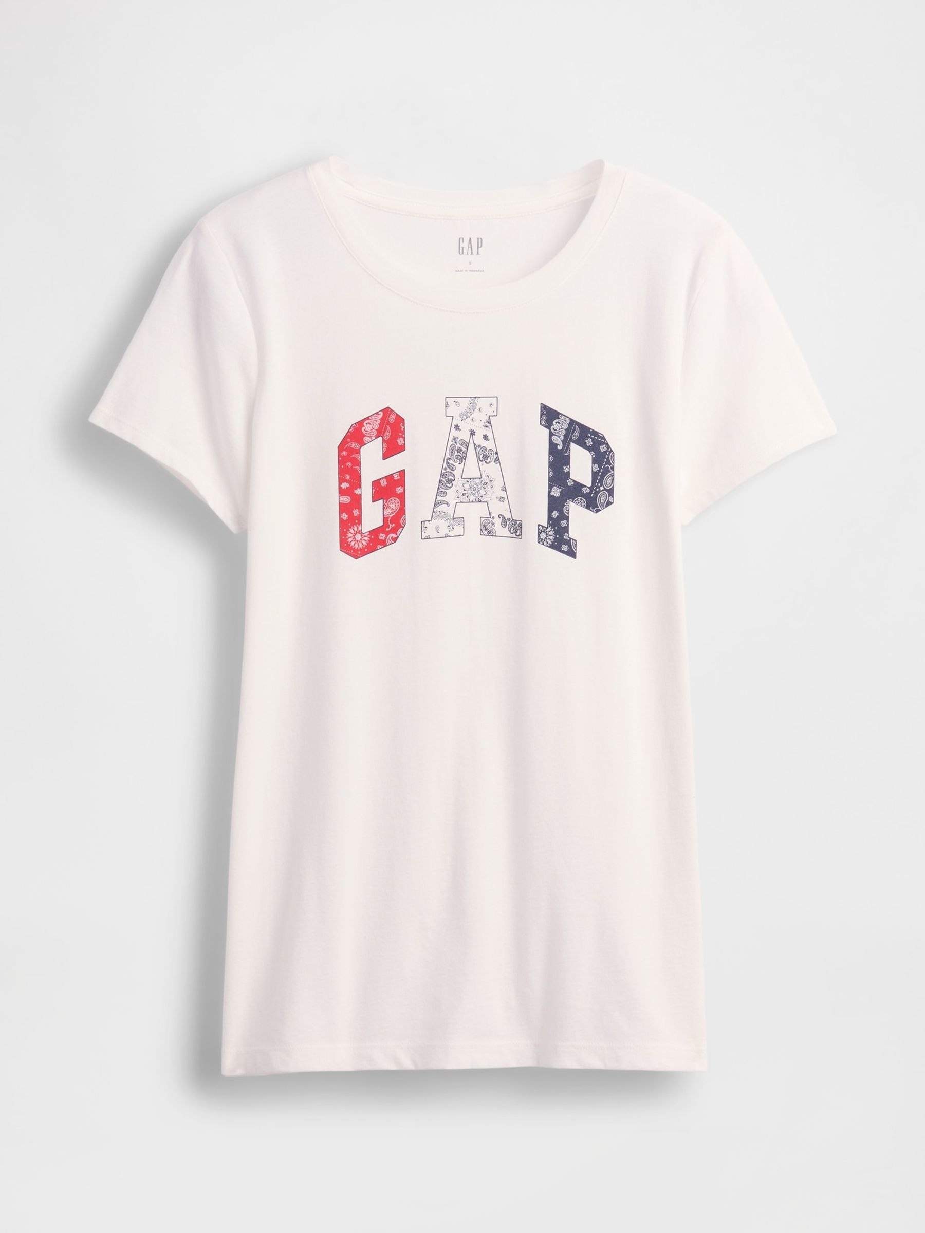 White/Navy Logo Short Sleeve Crew Neck T-Shirt - Image 4 of 4