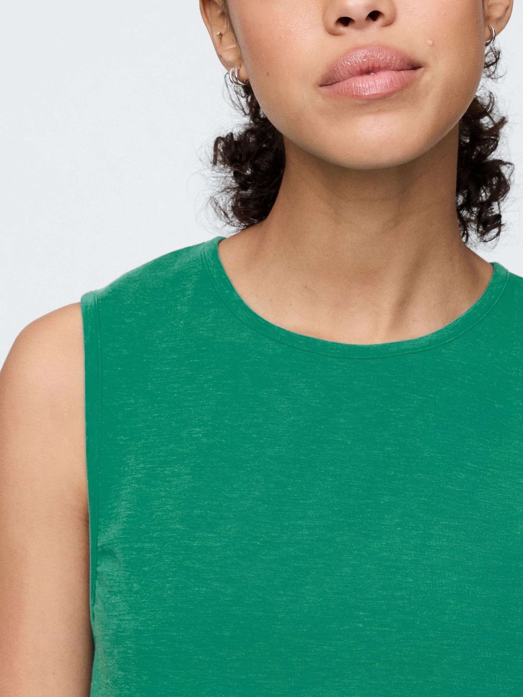Green Breathe Cropped Muscle Vest - Image 4 of 5