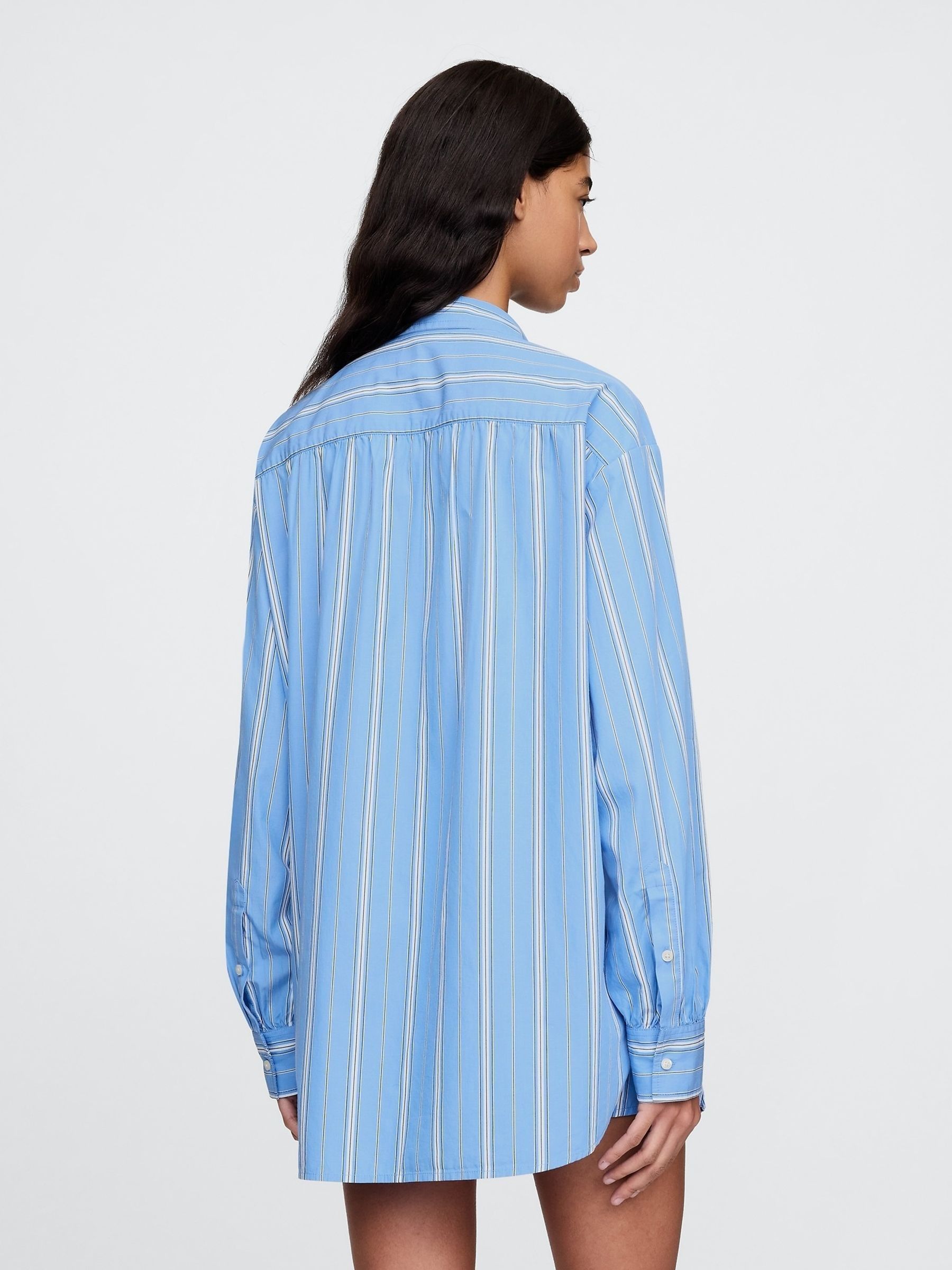 Blue Stripe DÔEN Poplin Shirt - Image 2 of 9