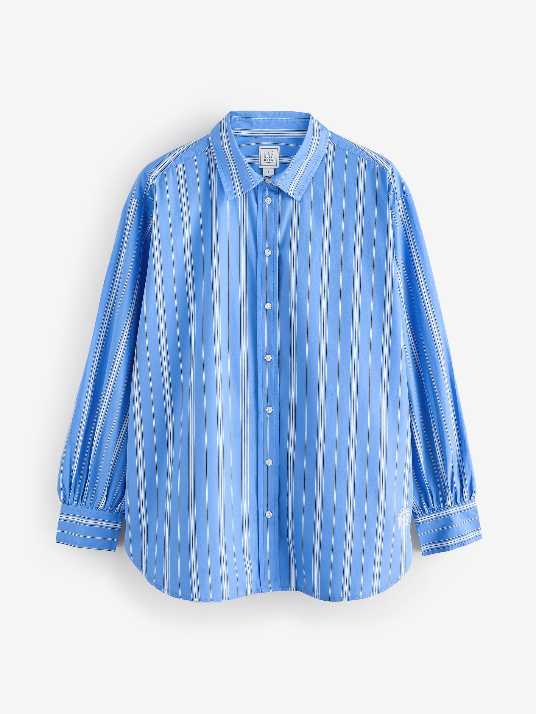 Blue Stripe DÔEN Poplin Shirt - Image 5 of 9