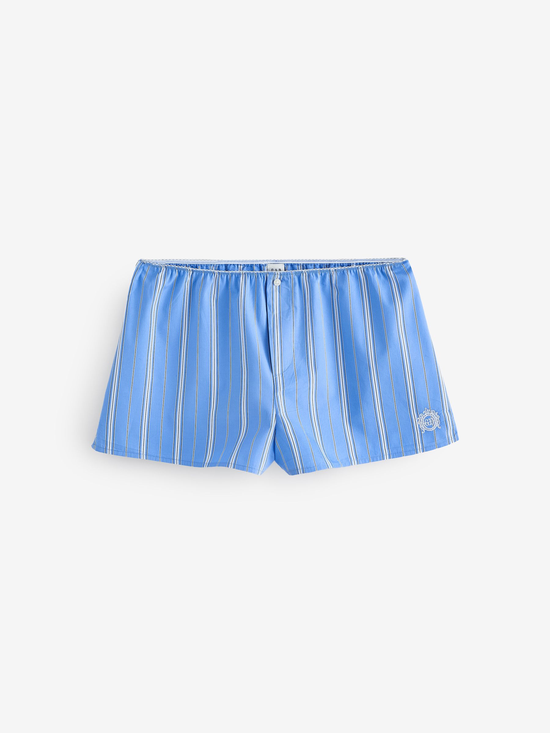 Blue Stripe DÔEN Poplin Shorts - Image 4 of 8