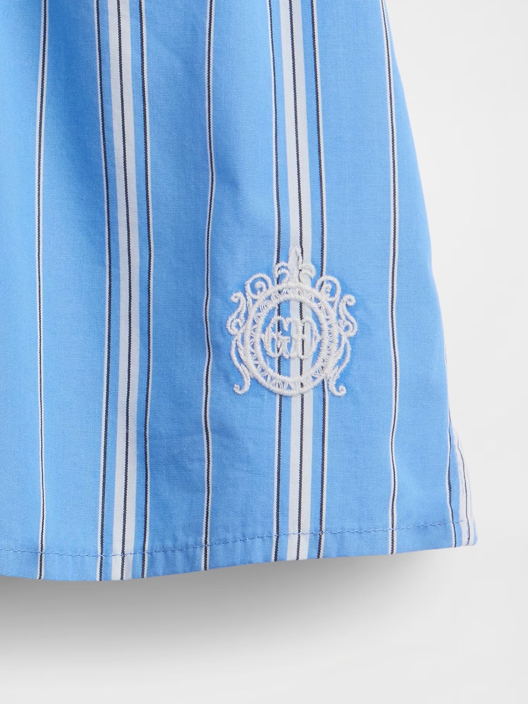 Blue Stripe DÔEN Poplin Shorts - Image 8 of 8
