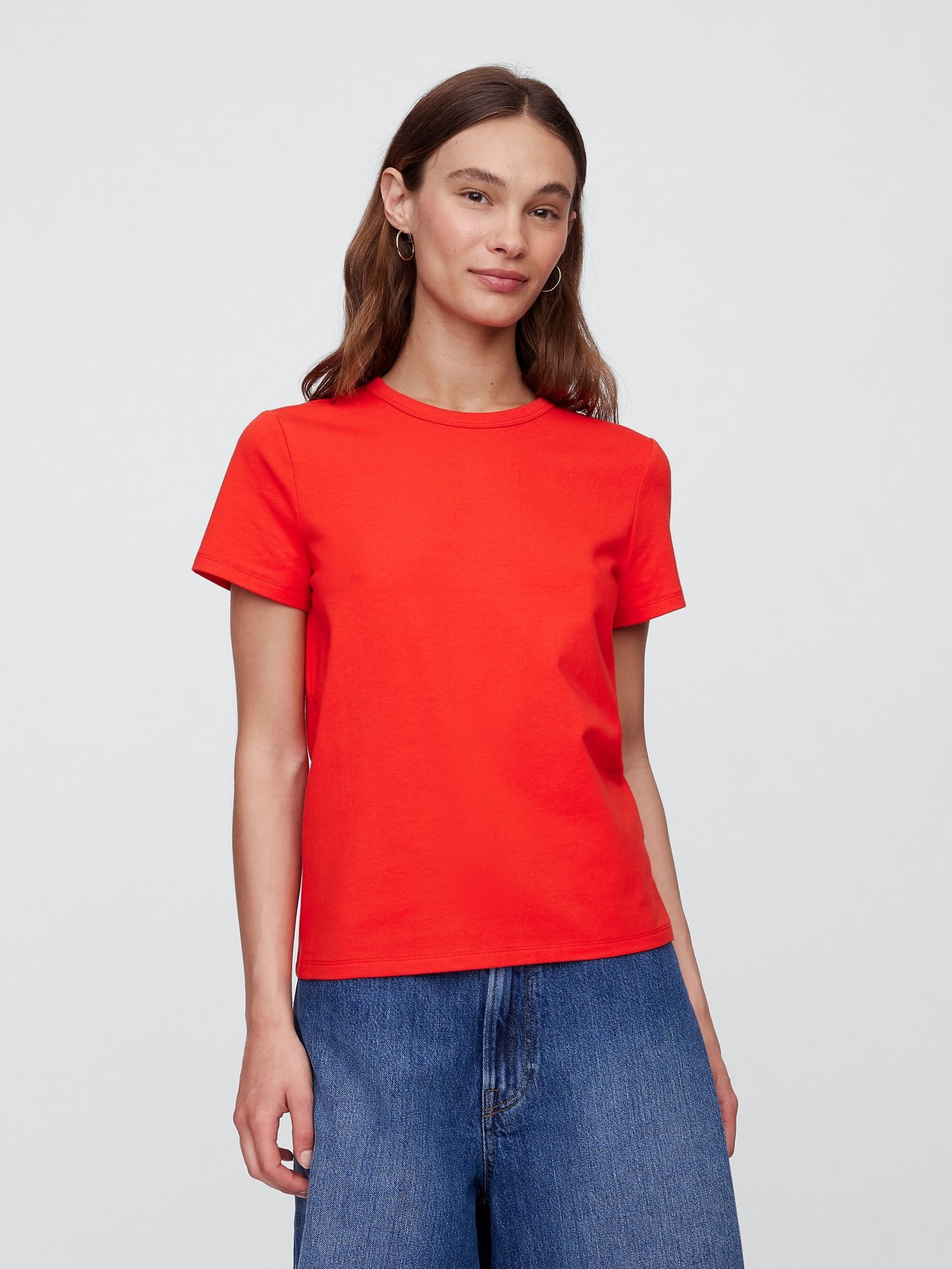Red Crew Neck Favourite Cotton Short Sleeve T-Shirt - Image 2 of 5