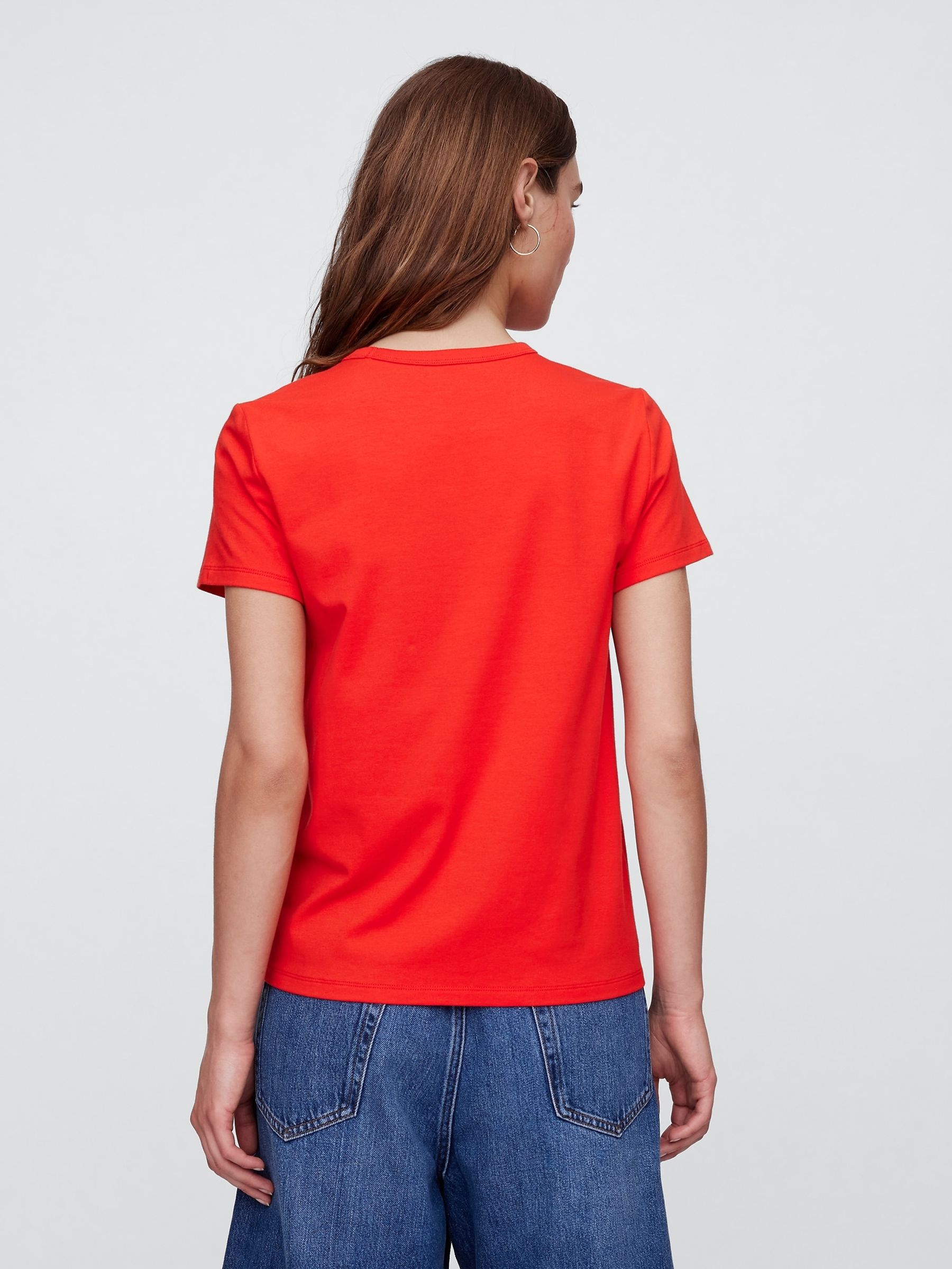 Red Crew Neck Favourite Cotton Short Sleeve T-Shirt - Image 3 of 5