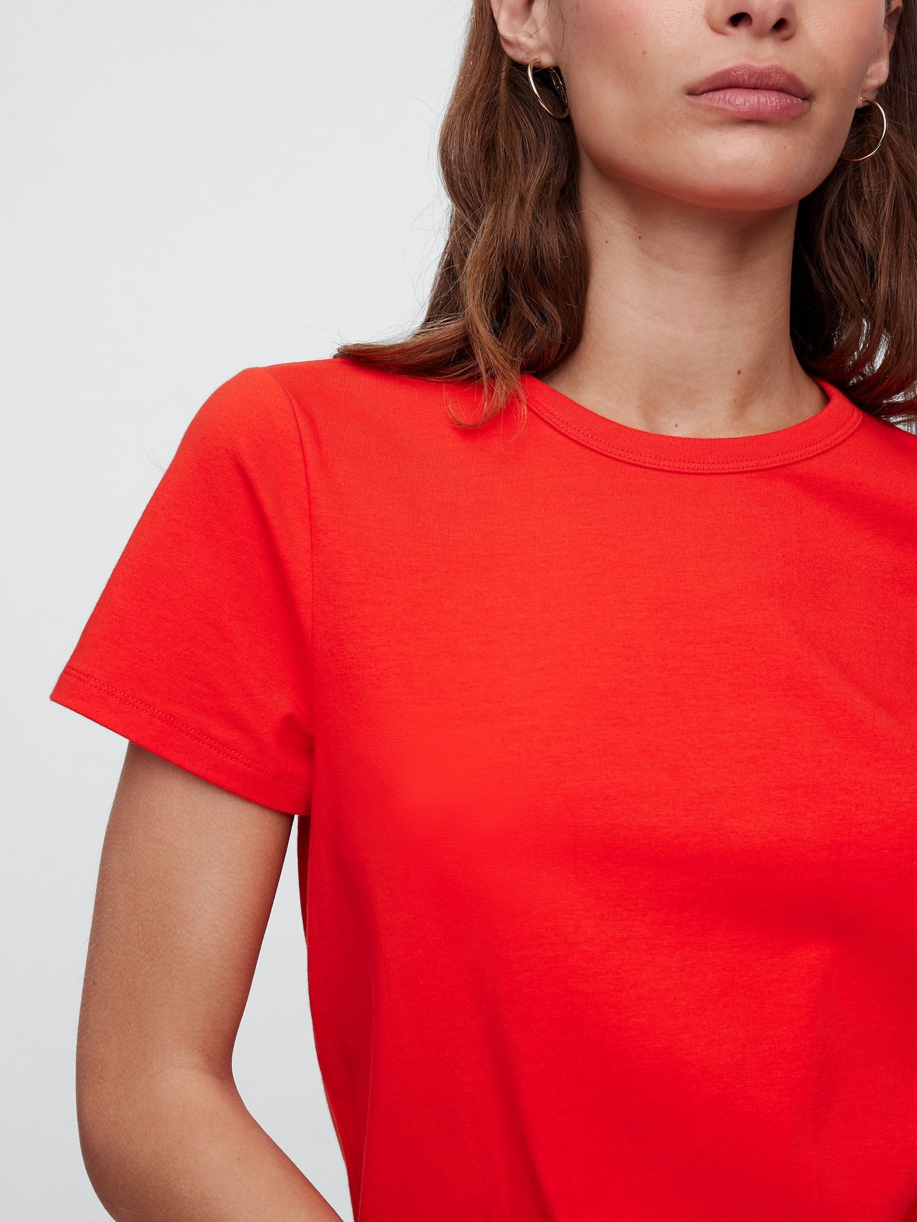 Red Crew Neck Favourite Cotton Short Sleeve T-Shirt - Image 4 of 5