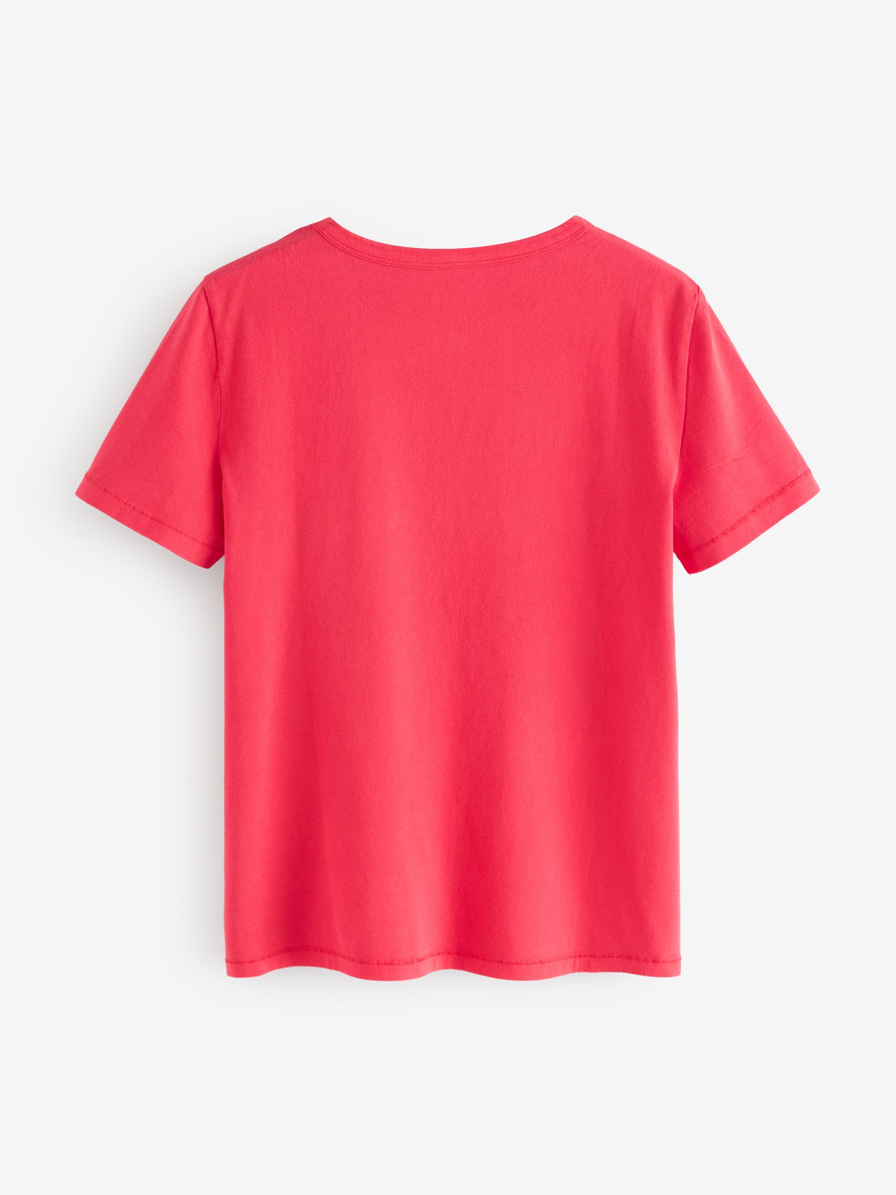 Red Crew Neck Vintage Short Sleeve T-Shirt - Image 2 of 4