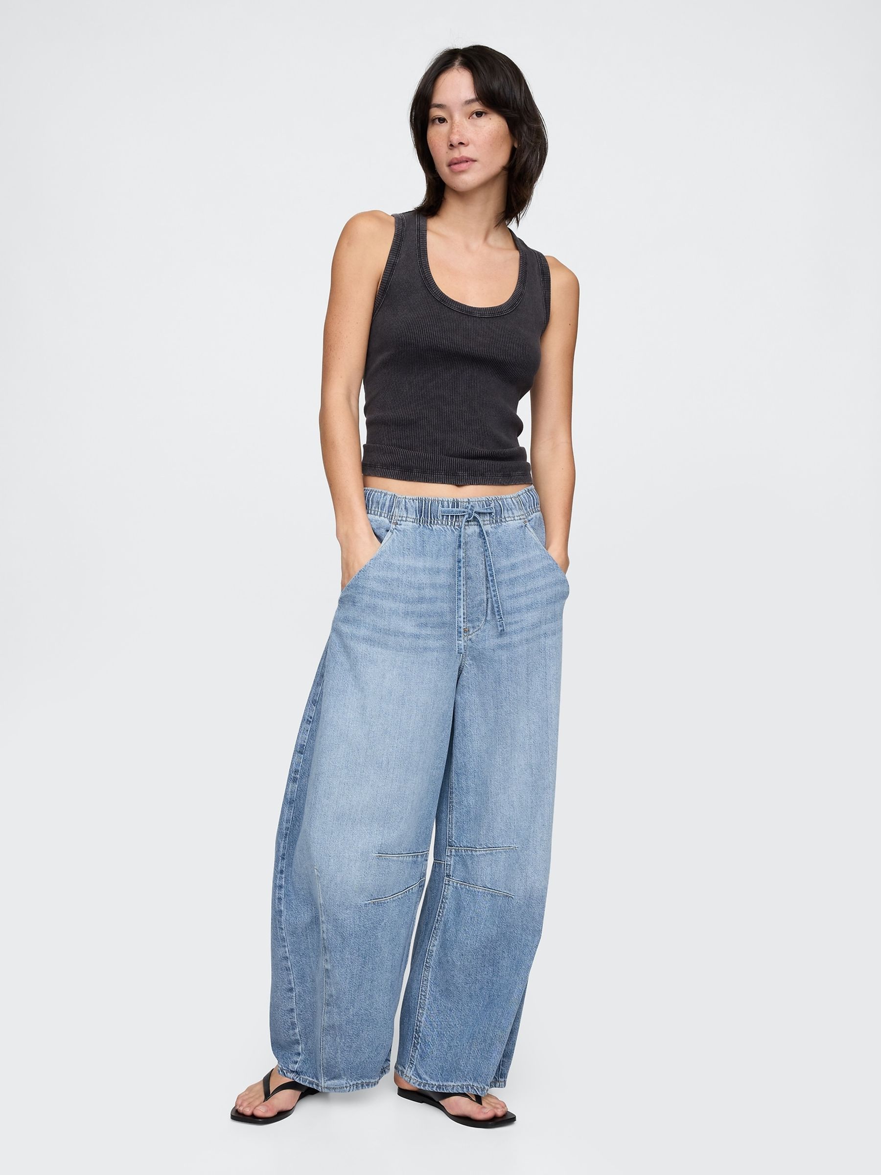 Blue Mid Rise UltraSoft Easy Horseshoe Jeans - Image 4 of 5