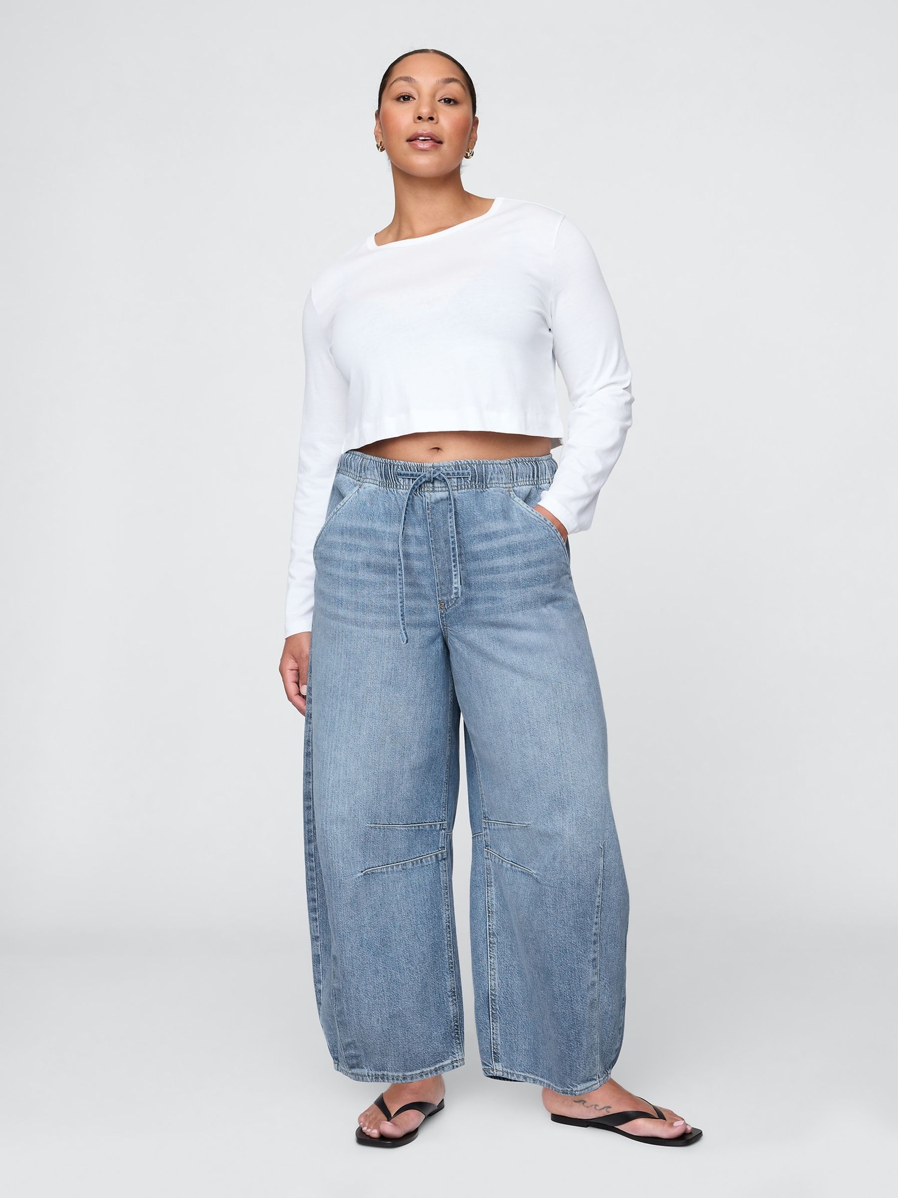 Blue Mid Rise UltraSoft Easy Horseshoe Jeans - Image 5 of 5