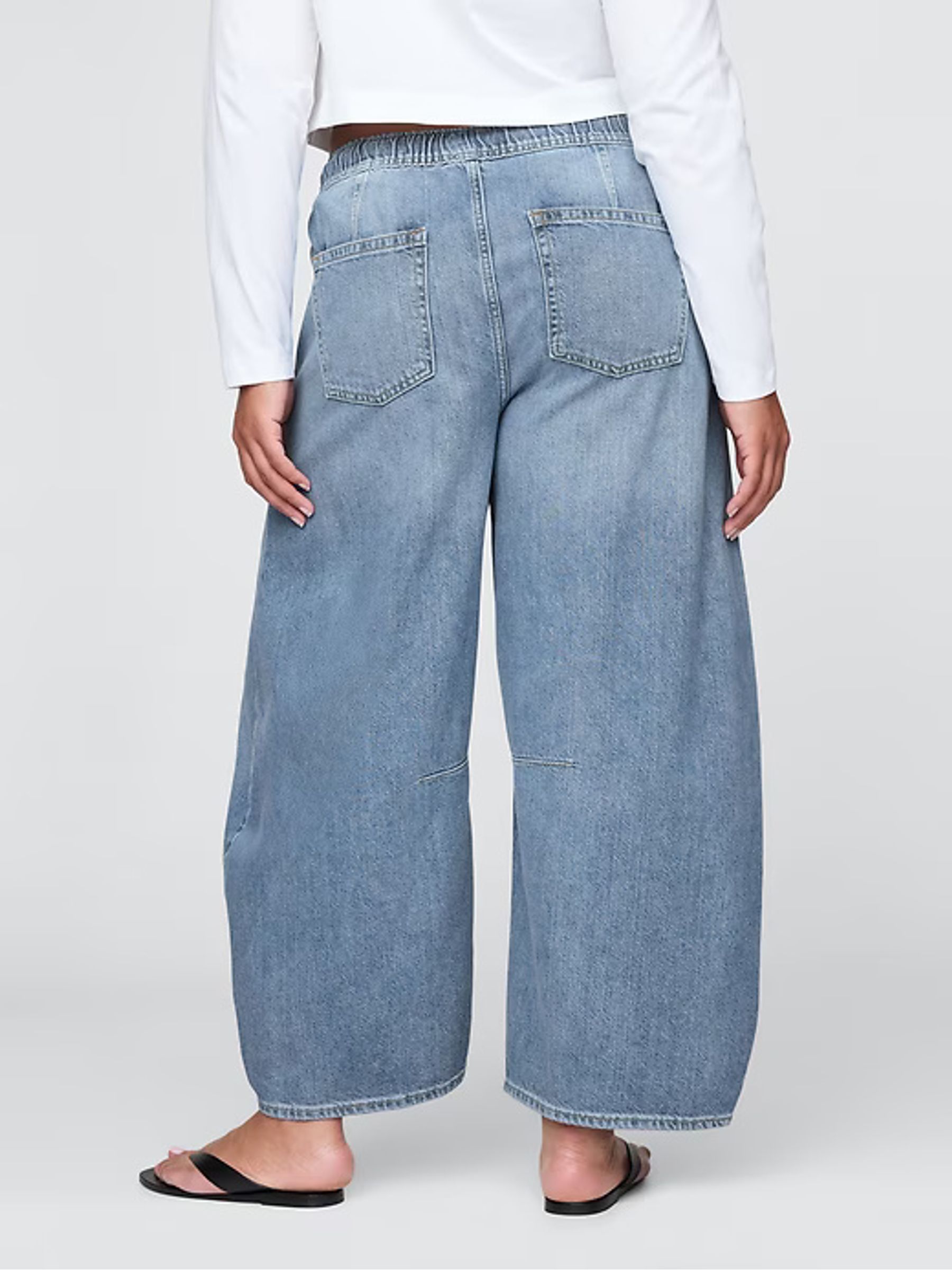 Blue Mid Rise UltraSoft Easy Horseshoe Jeans - Image 6 of 7