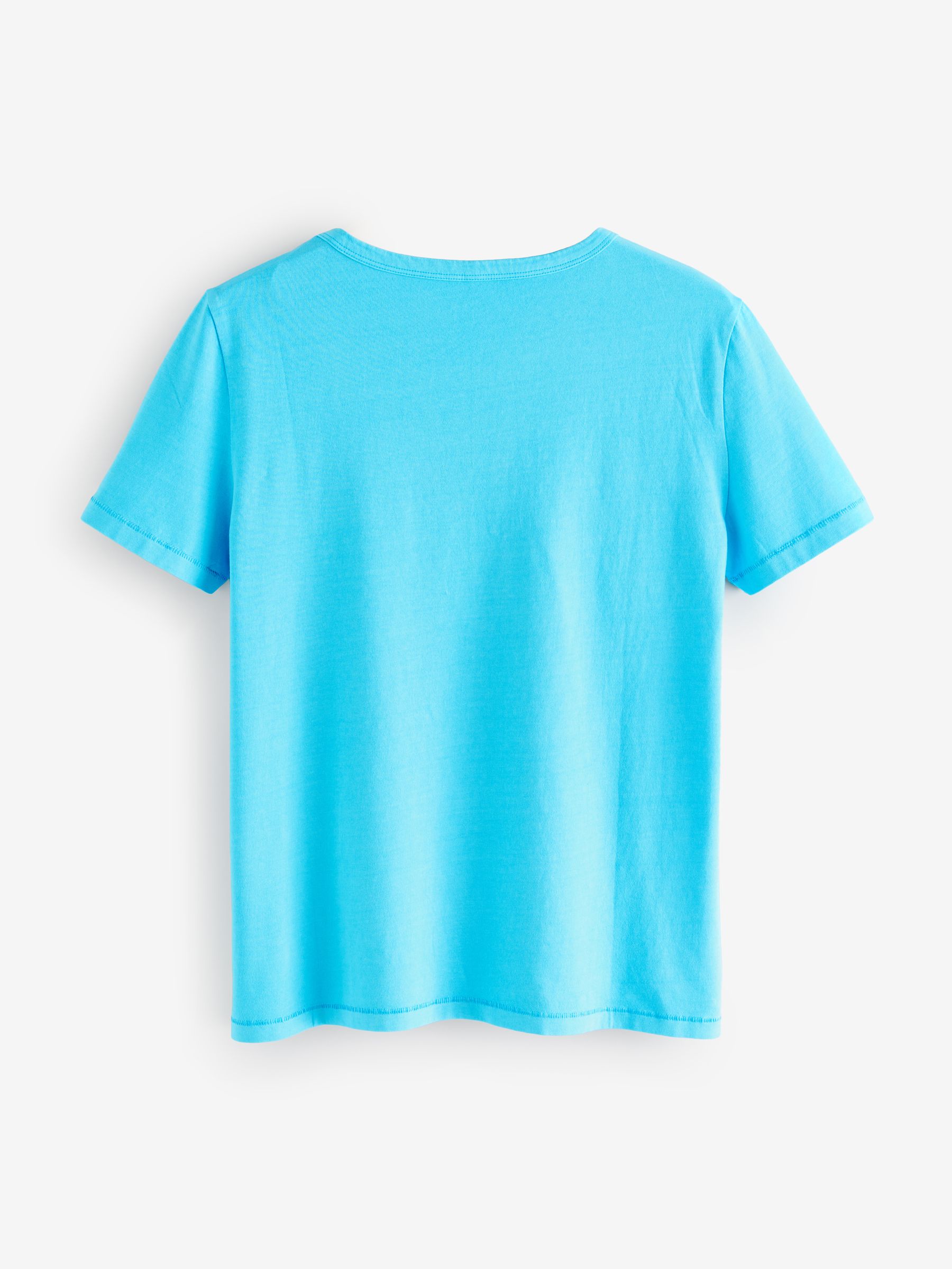 Light Blue Crew Neck Vintage Short Sleeve T-Shirt - Image 2 of 4