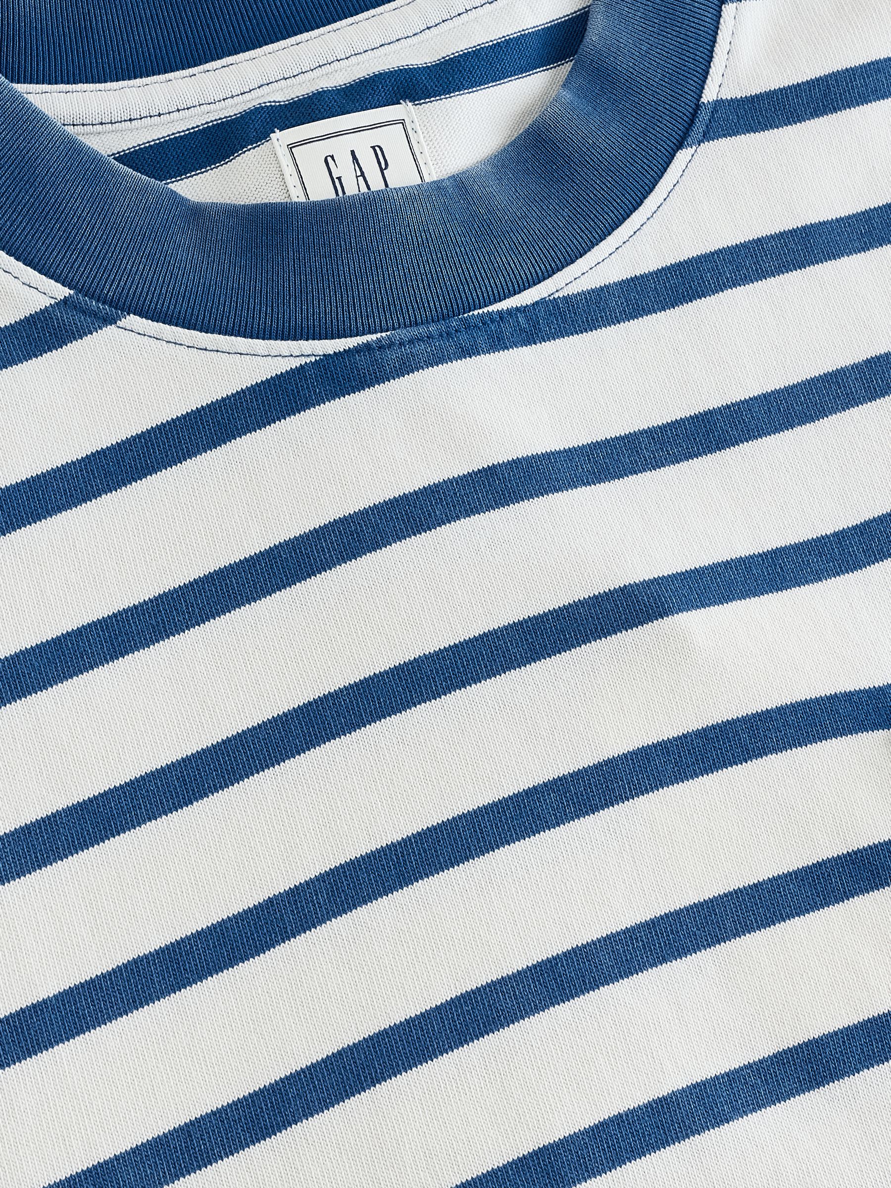 White/Blue Stripe DÔEN Pocket Short Sleeve T-Shirt - Image 6 of 9
