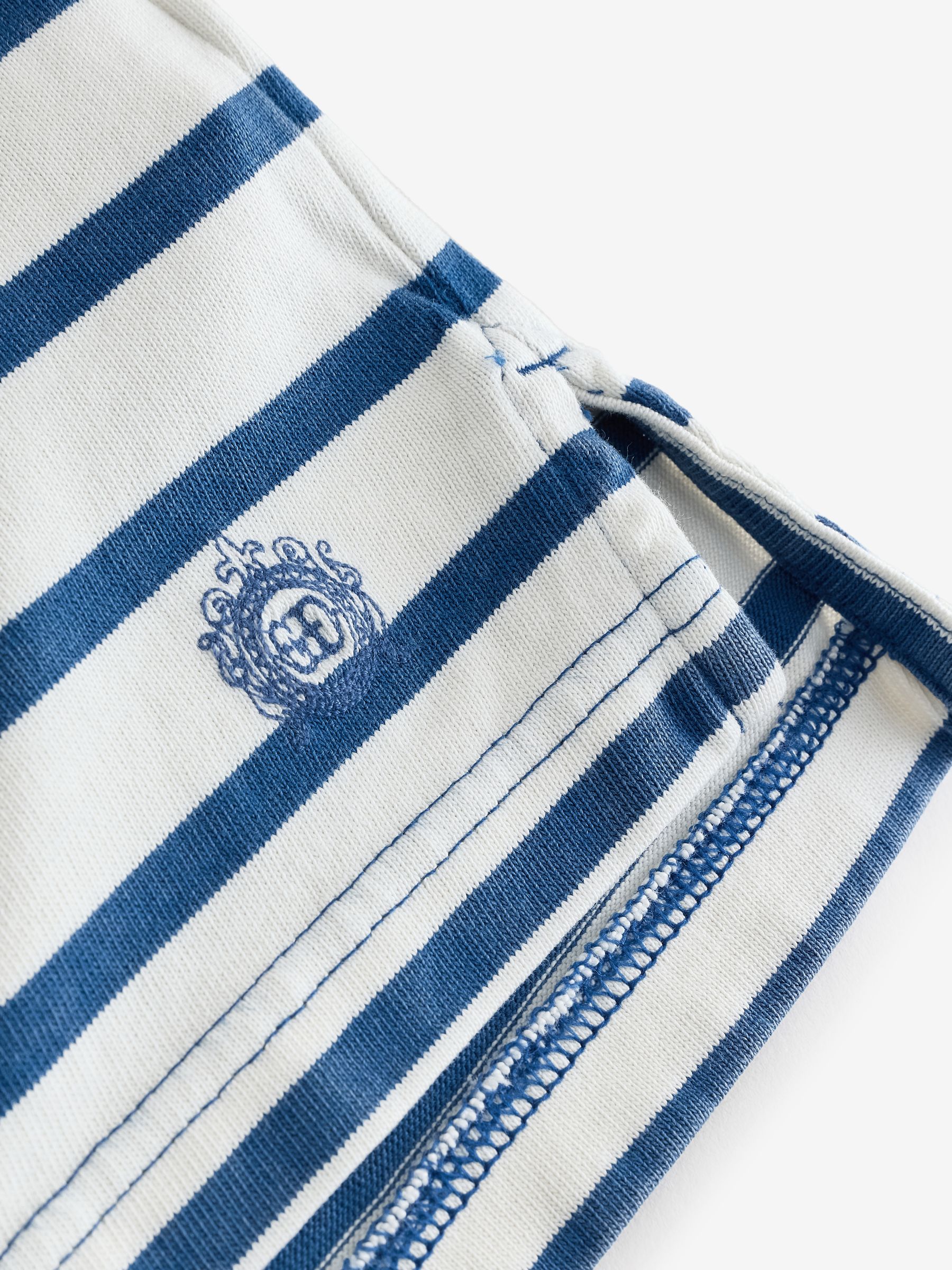 White/Blue Stripe DÔEN Pocket Short Sleeve T-Shirt - Image 7 of 9