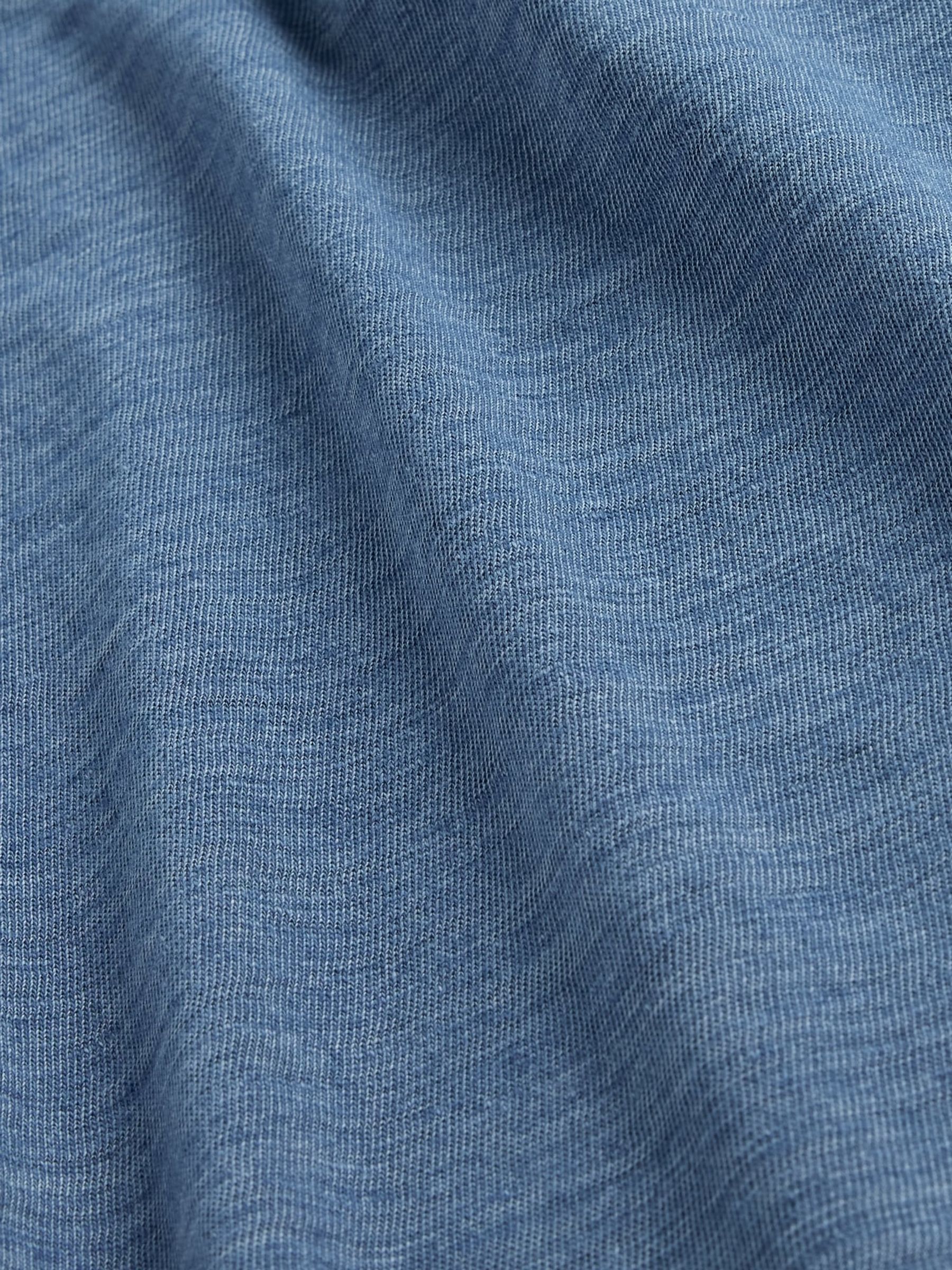 Dark Blue Crew Neck Vintage Short Sleeve T-Shirt - Image 5 of 5