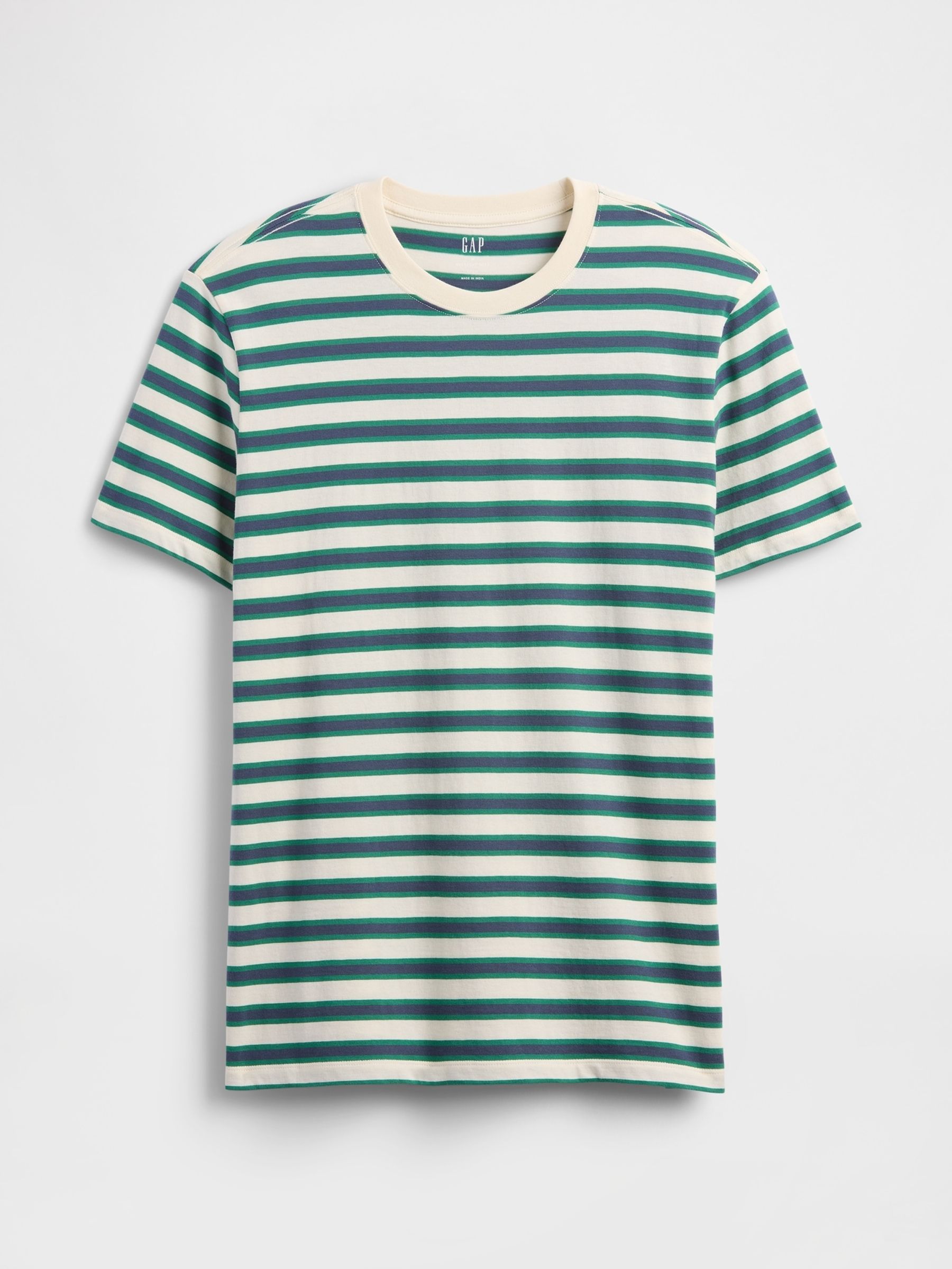 Green Stripe Everyday Crewneck T-Shirt - Image 4 of 5