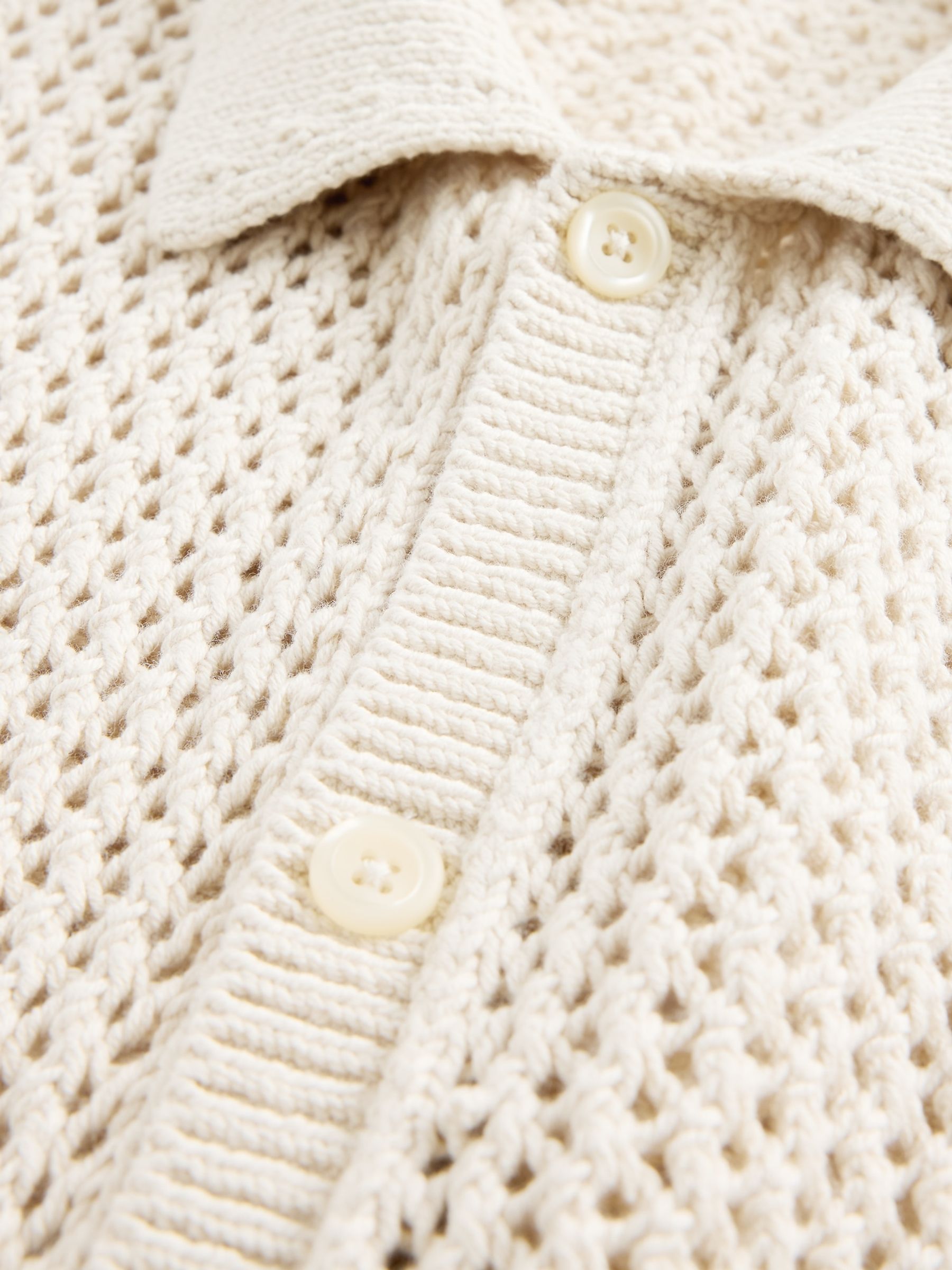 Beige Crochet Knit Shirt - Image 6 of 6