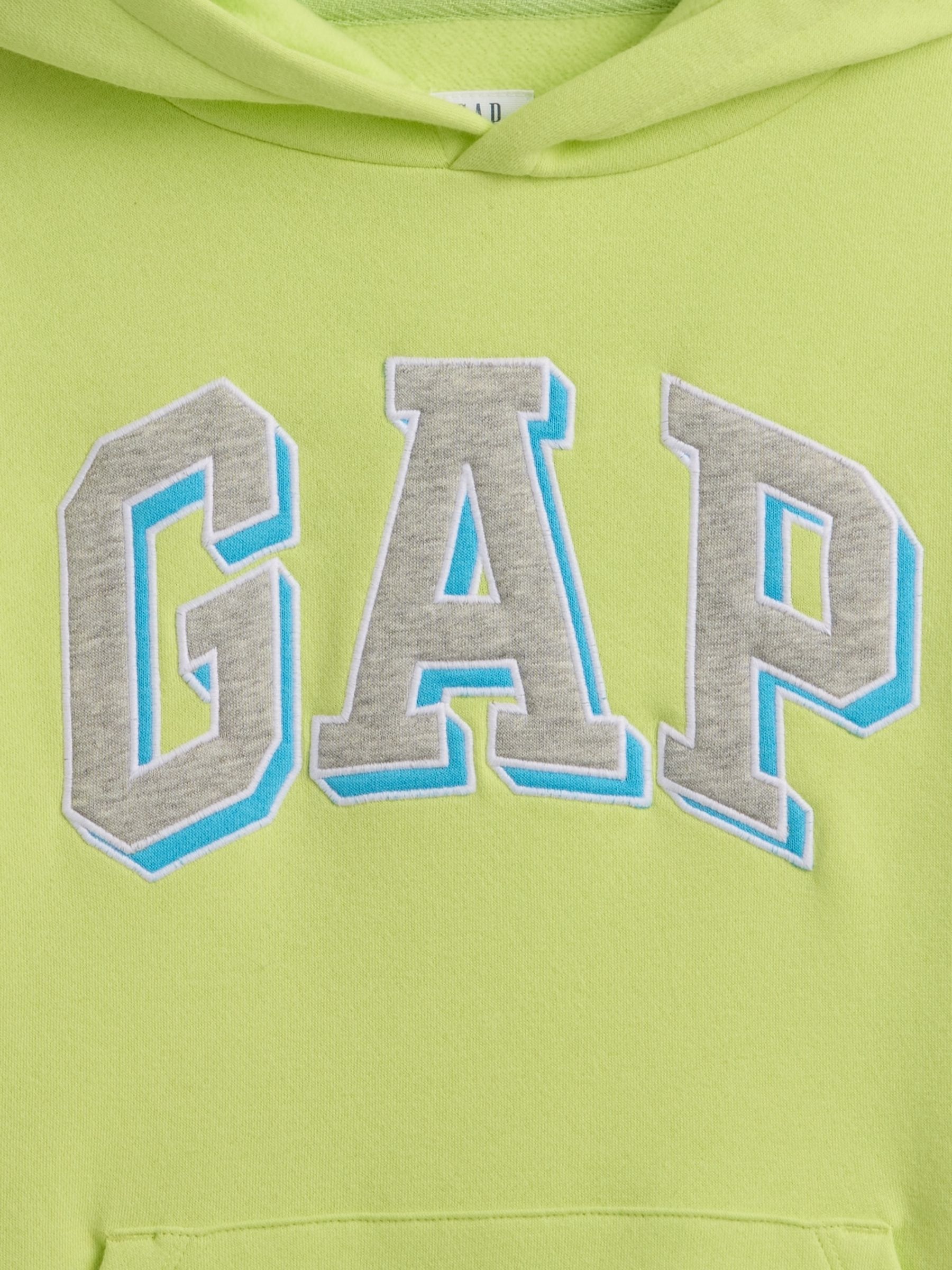 Green Vintage Logo Pull On Hoodie (4-13yrs) - Image 4 of 8