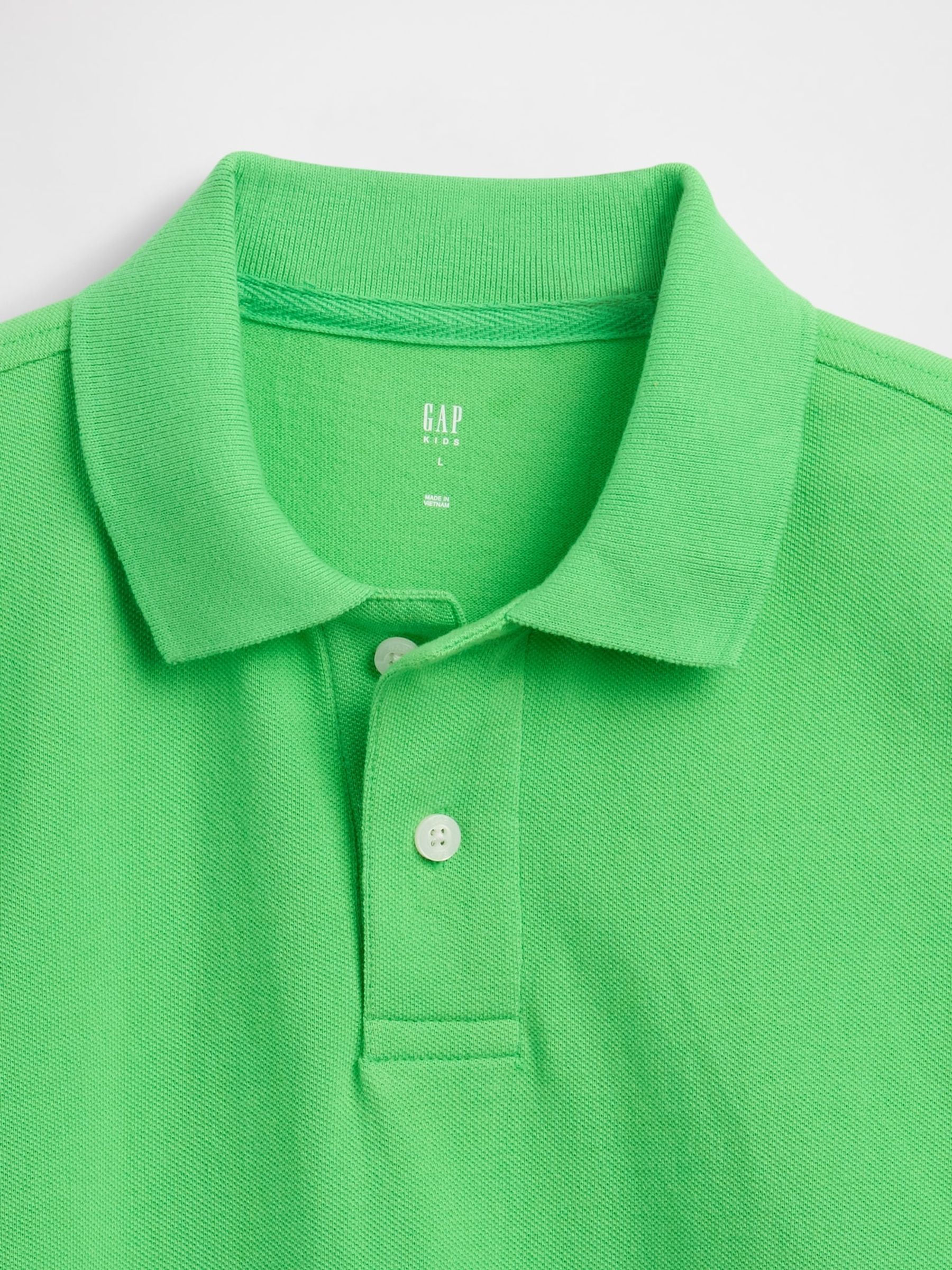 Green Pique Polo T-Shirt (4-12yrs) - Image 2 of 2