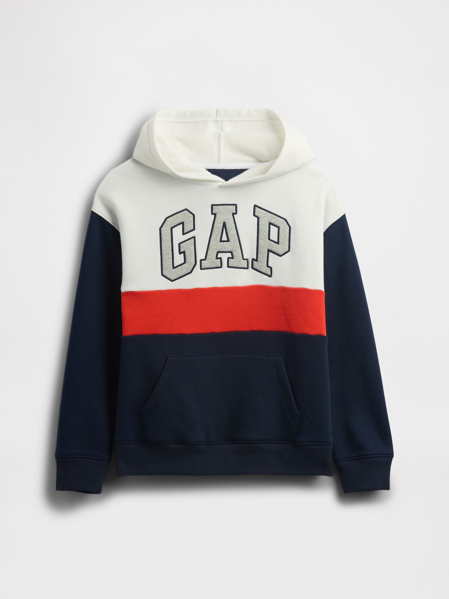 White Relaxed Logo Colourblock Hoodie (4-13yrs) - Image 4 of 5