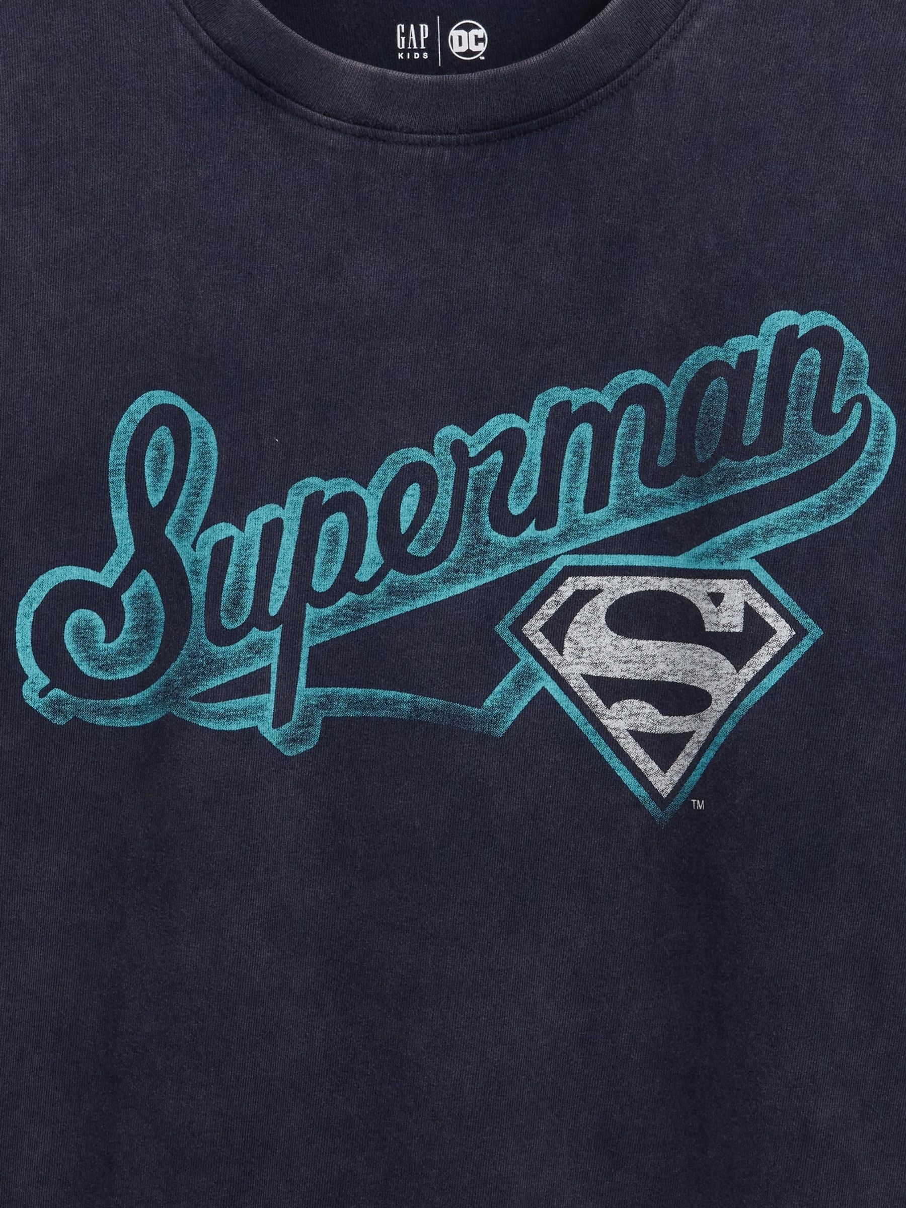 Navy/Blue Superman Graphic Short Sleeve T-Shirt (4-13yrs) - Image 3 of 3