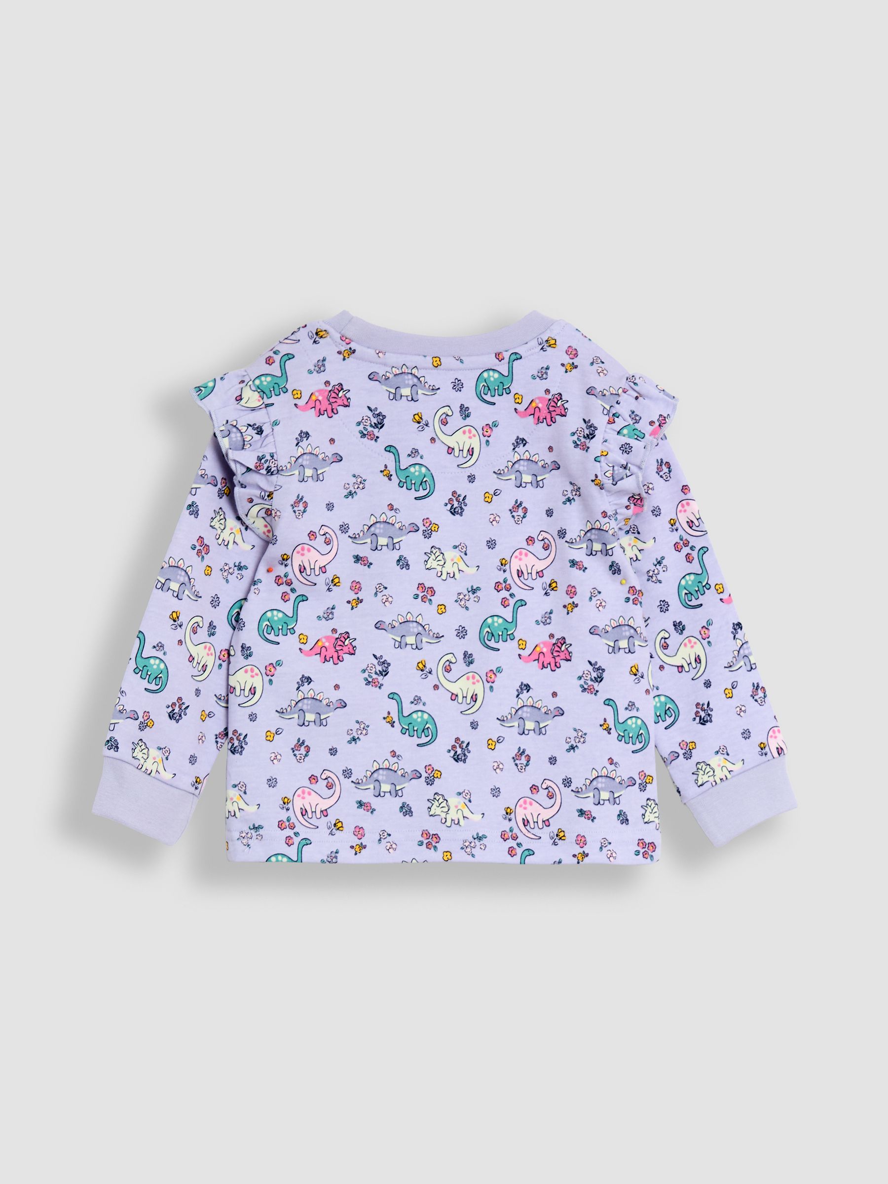 Lilac Dino Print Glow In The Dark Jersey Pyjamas - Image 4 of 6