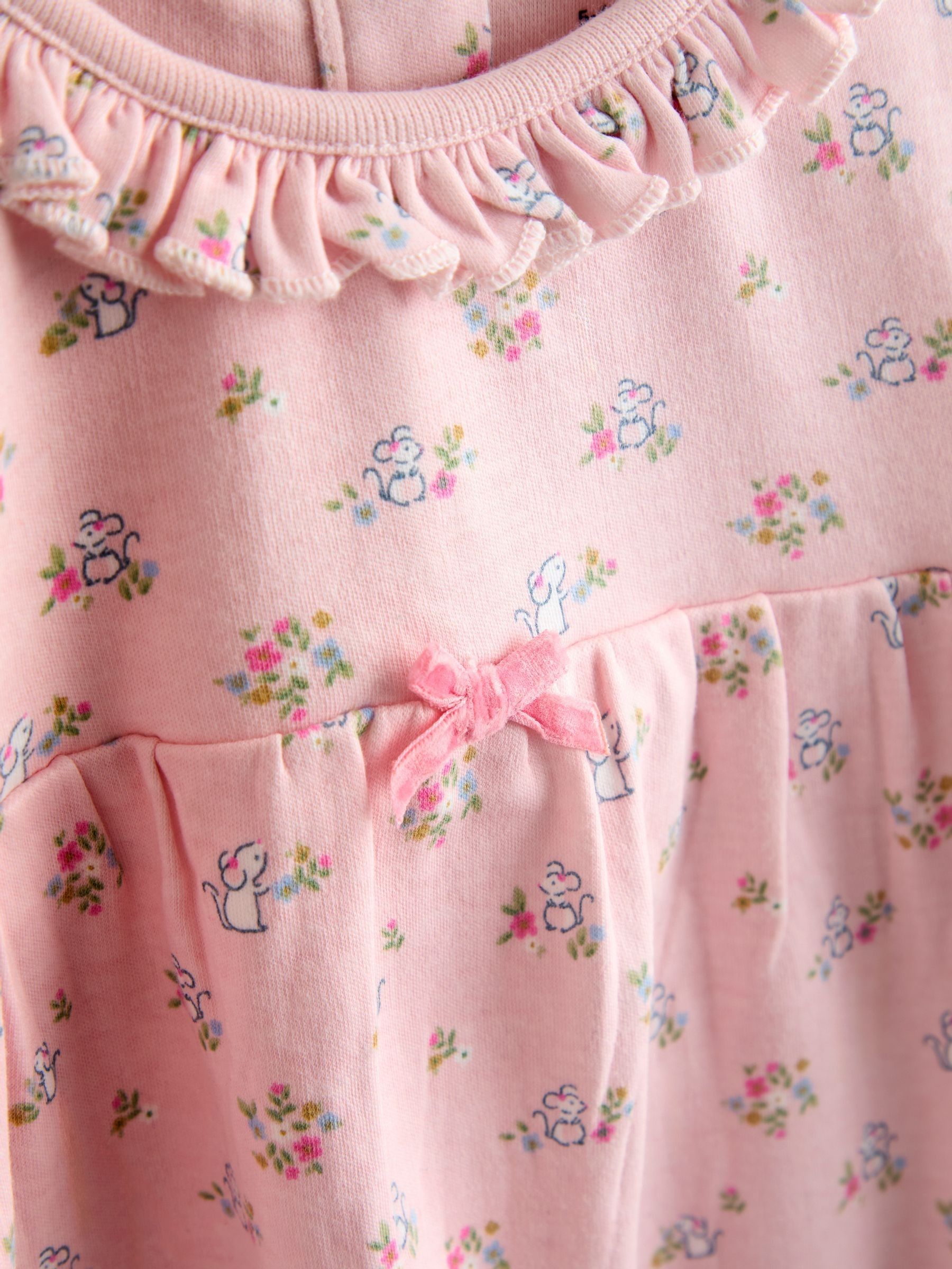 Pink Bunny Character Appliqué Jersey Pyjamas - Image 6 of 7