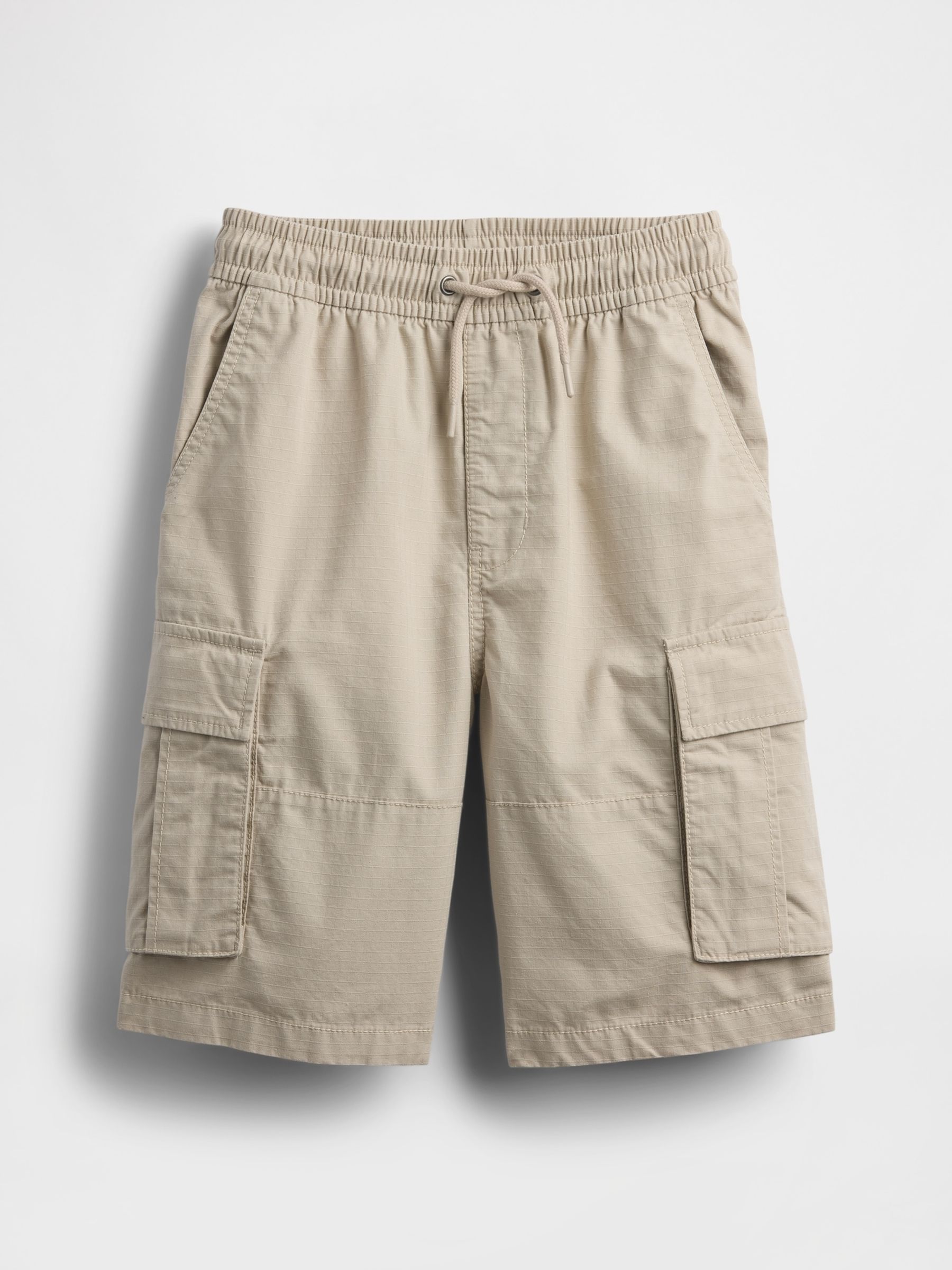 Beige Ripstop Easy Cargo Shorts (4-13yrs) - Image 2 of 2
