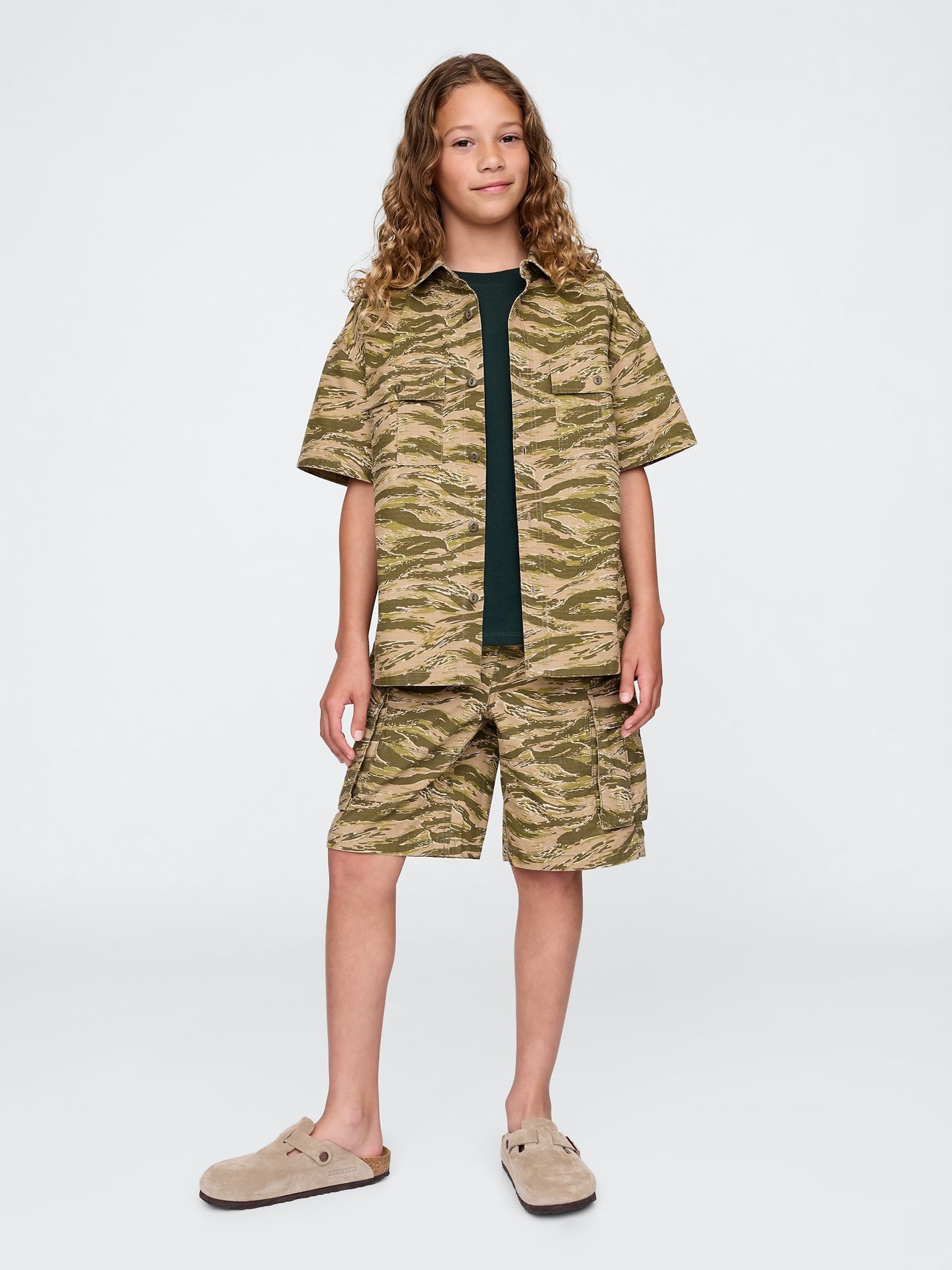 Green Camo Ripstop Utility Shirt (4-13yrs) - Image 3 of 5