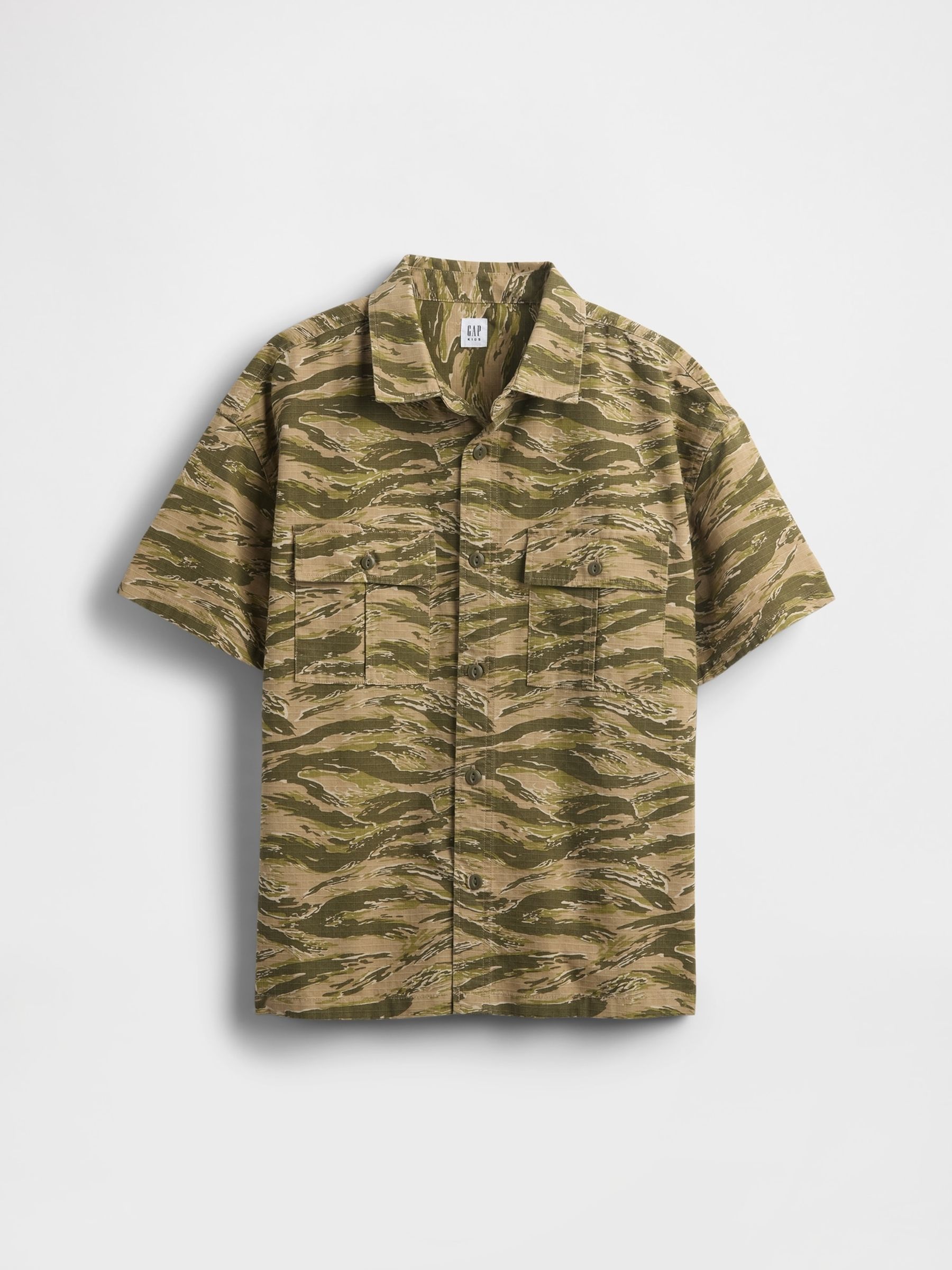 Green Camo Ripstop Utility Shirt (4-13yrs) - Image 4 of 5