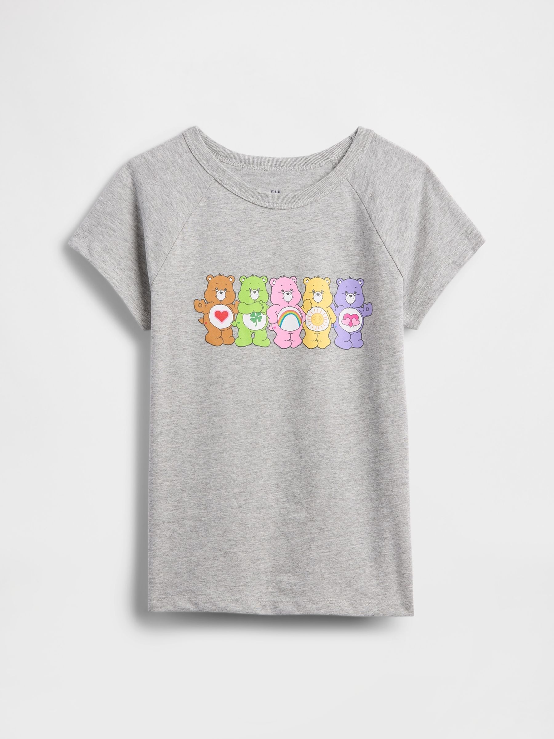 Grey Care Bear Crew Neck Short Sleeve T-Shirt (4-13yrs) - Image 1 of 3