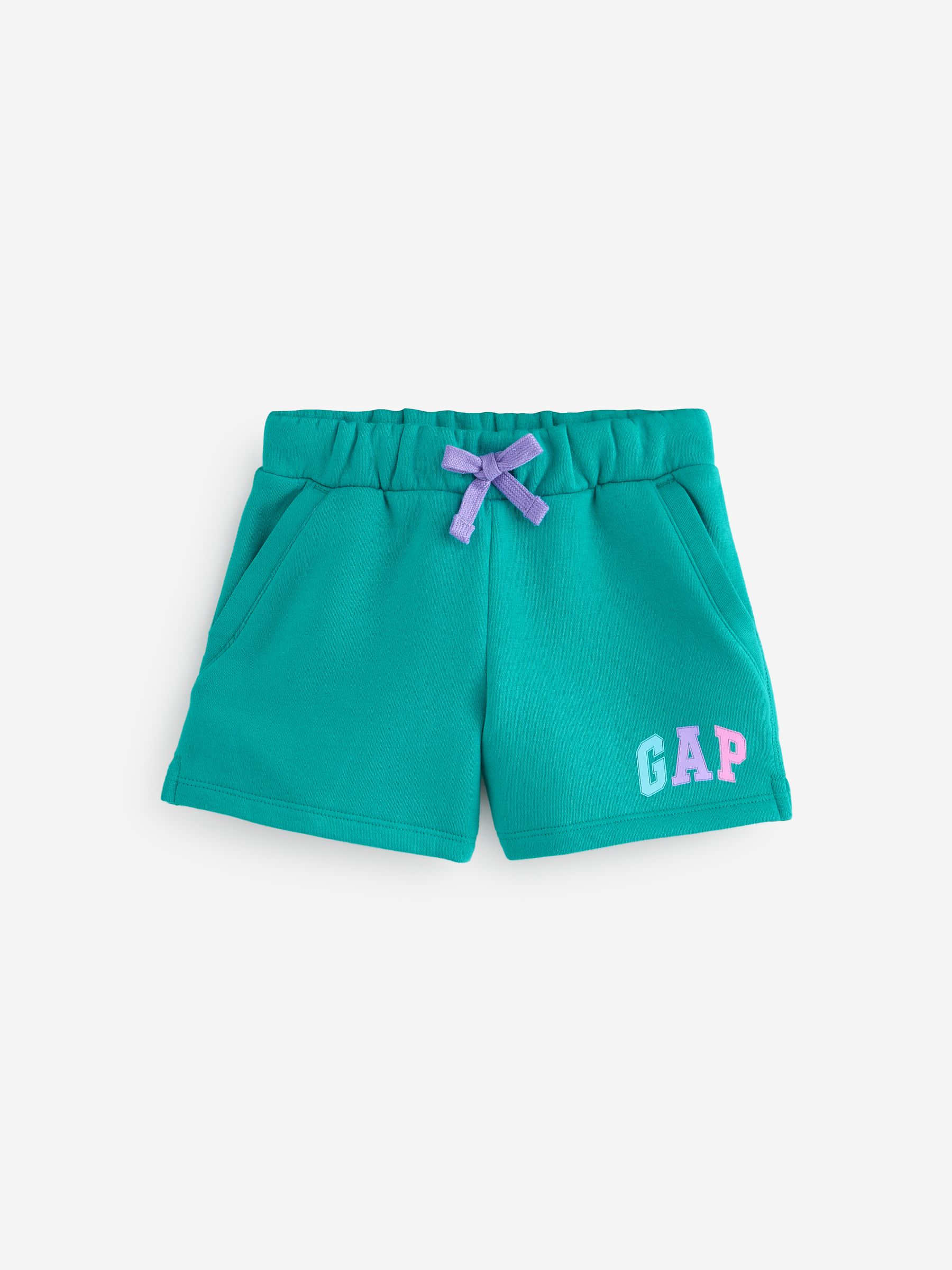Dark Green Fleece-Lined Pull On Shorts - Image 1 of 4