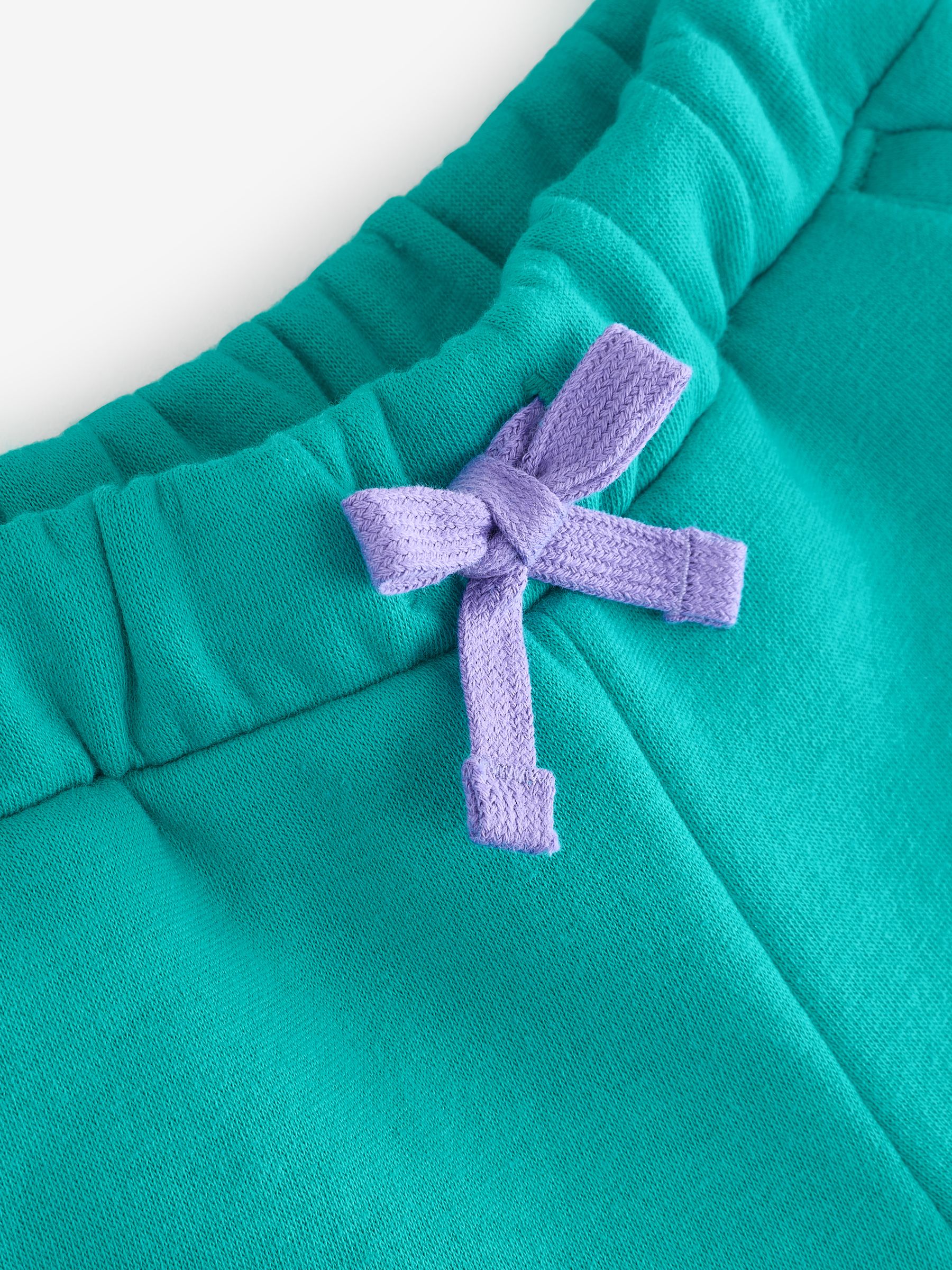 Dark Green Fleece-Lined Pull On Shorts - Image 3 of 4
