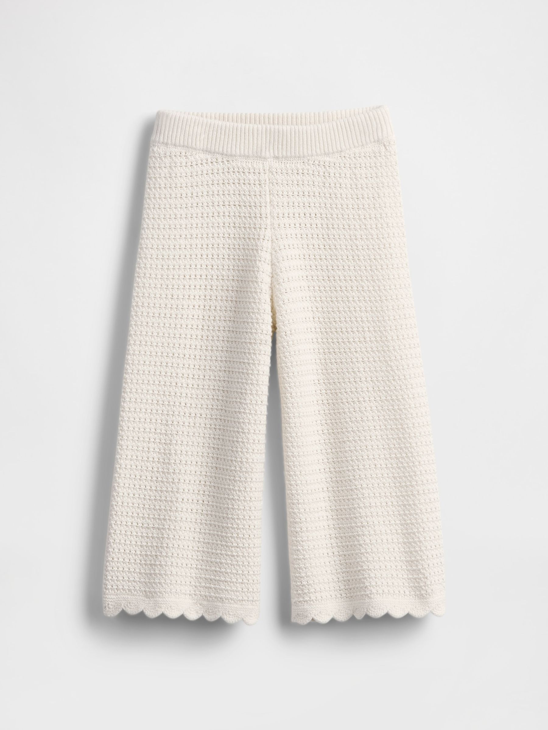 Beige Crochet Wide-Leg Trousers (6mths-5yrs) - Image 2 of 4