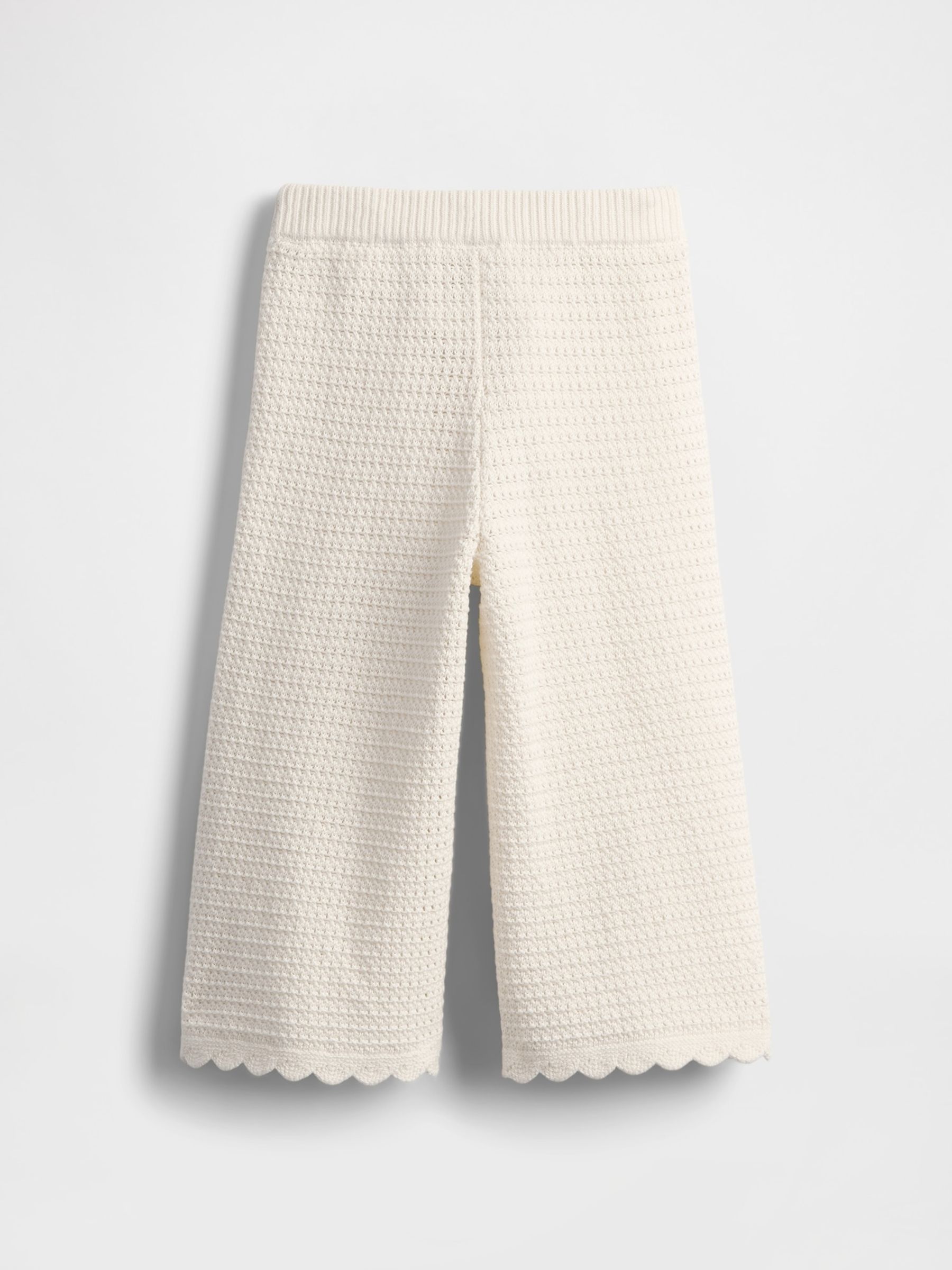 Beige Crochet Wide-Leg Trousers (6mths-5yrs) - Image 3 of 4