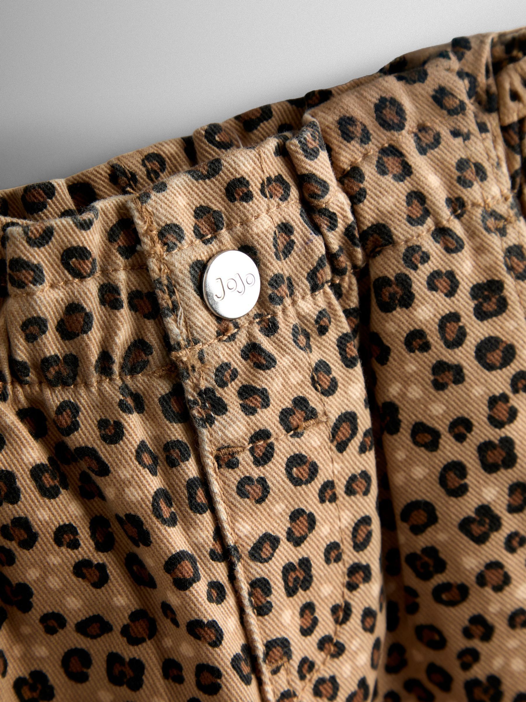 Natural Leopard Print Twill Trousers - Image 3 of 4