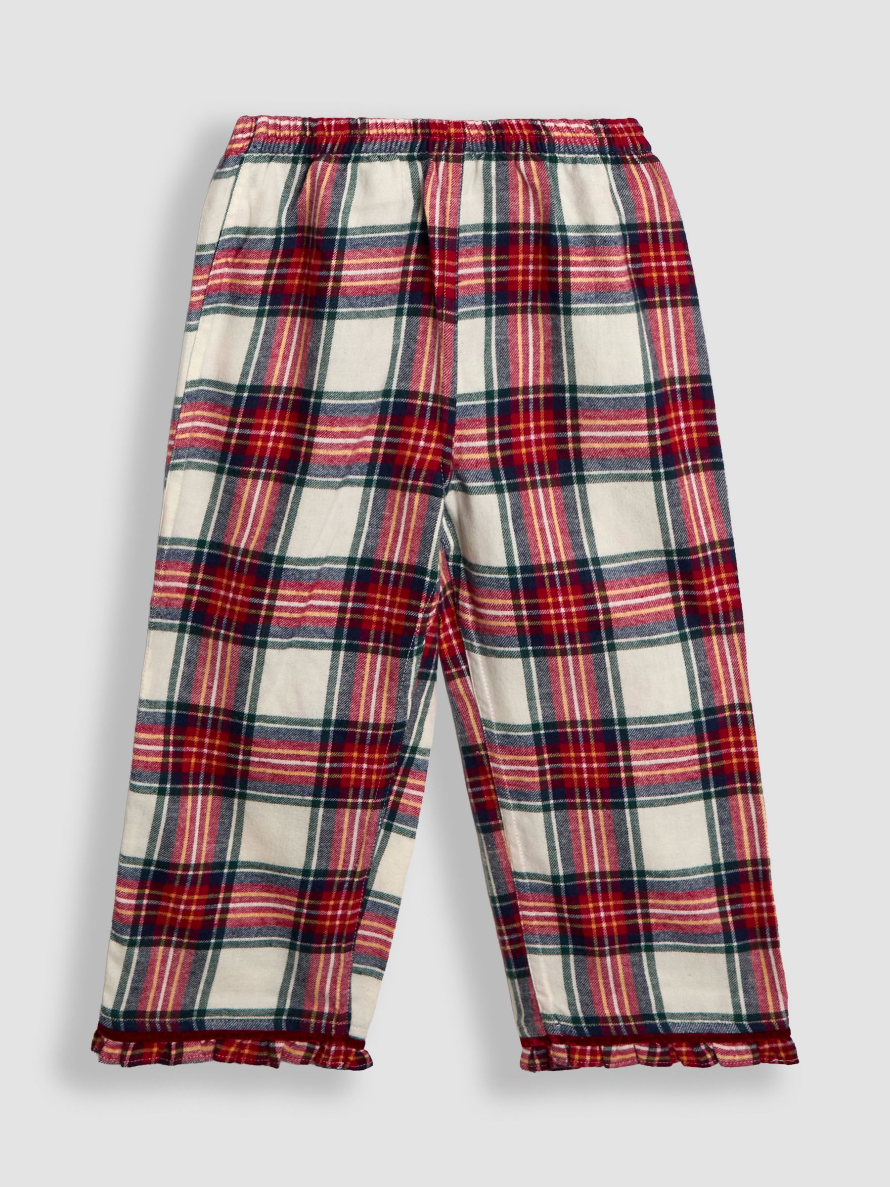 Cream silver Woven Check Pretty Collar Pyjamas - Image 4 of 6