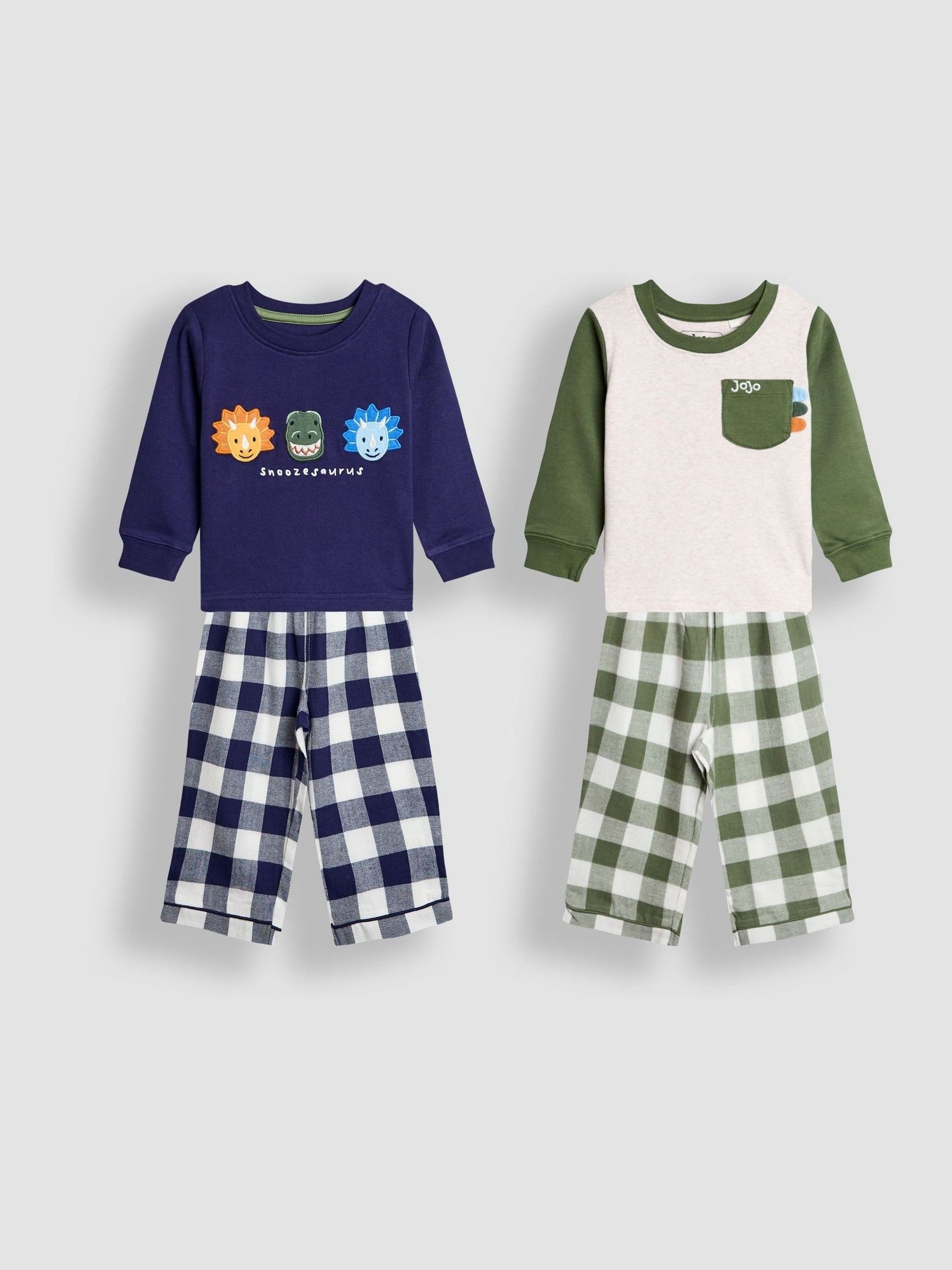 Navy Dinosaur Character Mix And Match 2 Pack Pyjamas - Image 1 of 11