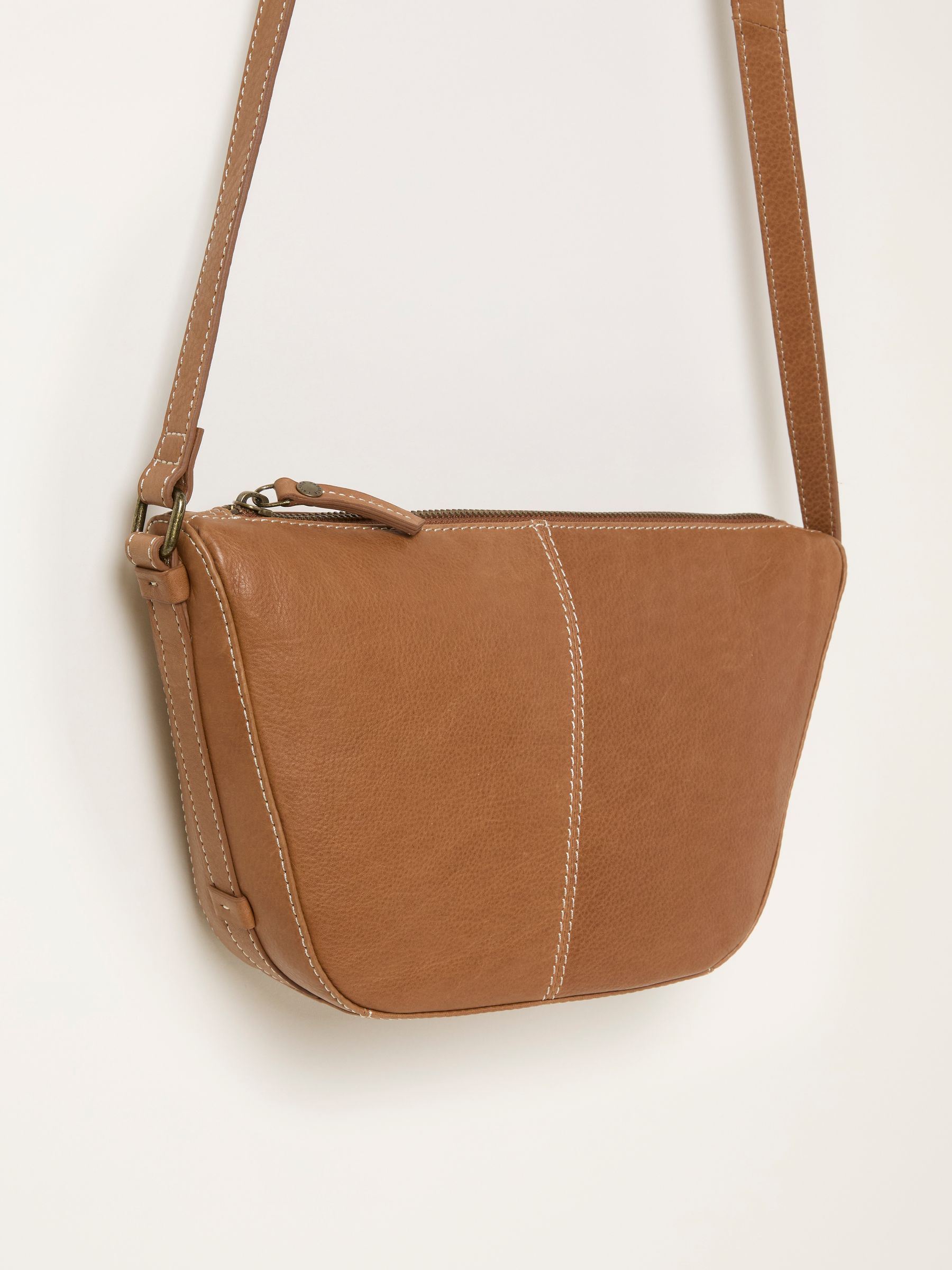 Tan Brown Sling Crossbody Bag - Image 4 of 5