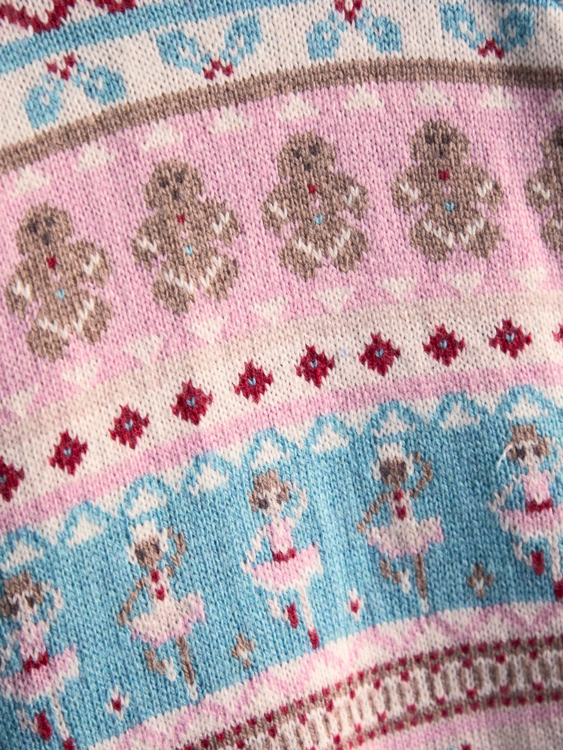Dusky Pink Multi Ballerina & Gingerbread Fairisle Jumper - Image 3 of 3
