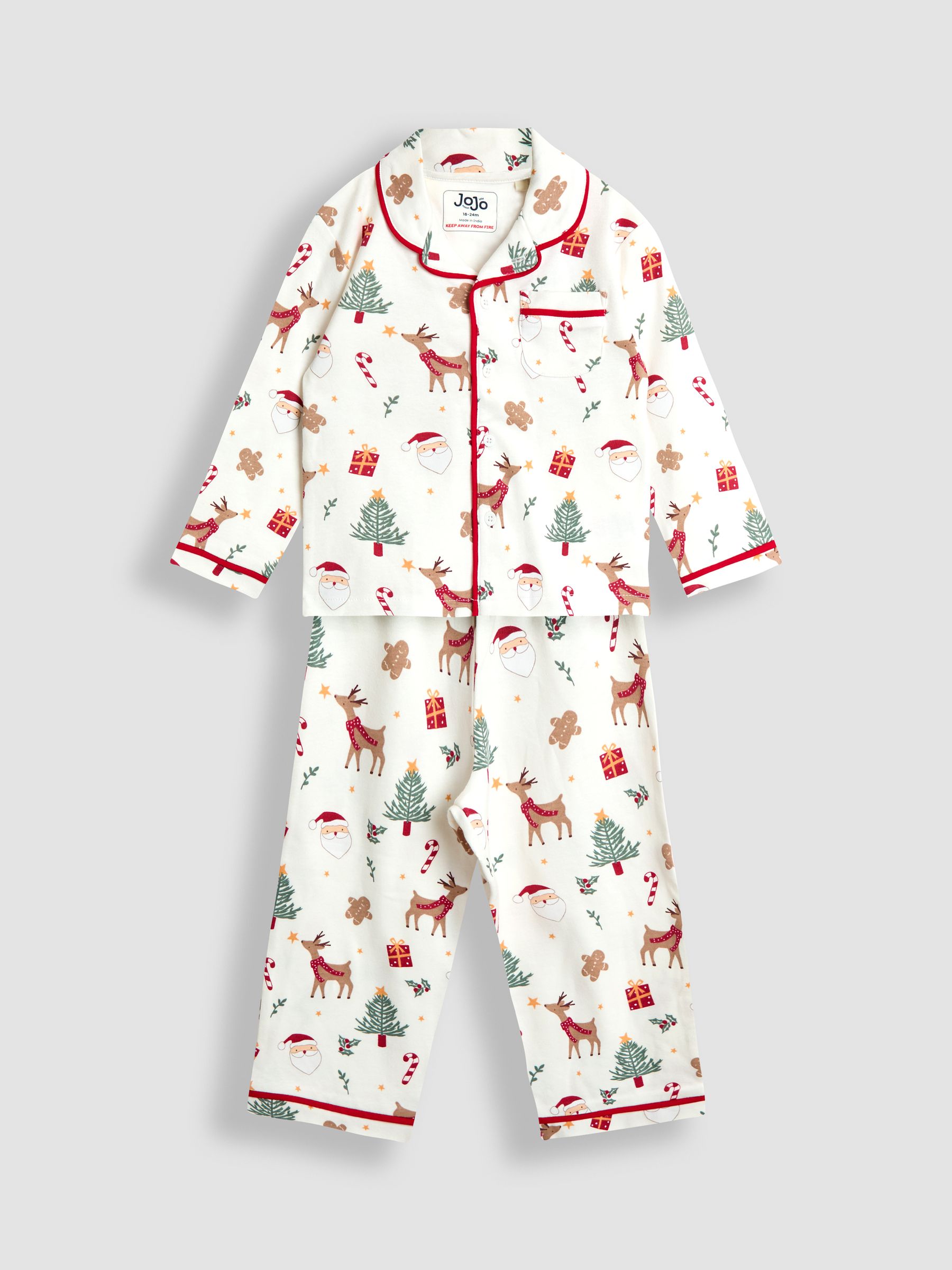 Almond Cream Woven Check Pyjamas - Image 1 of 6
