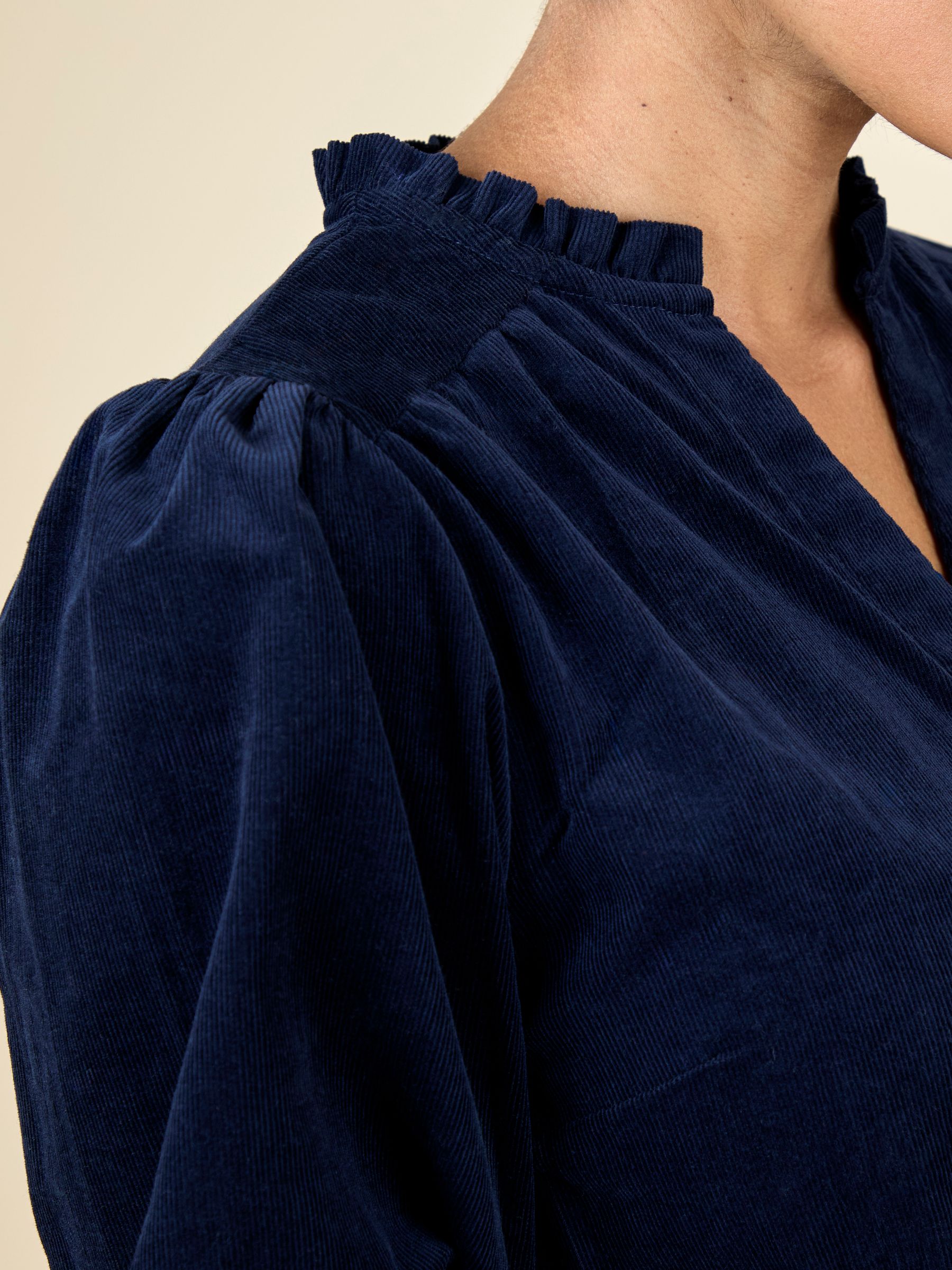 Navy Cord Maternity Midi Dress - Image 15 of 15