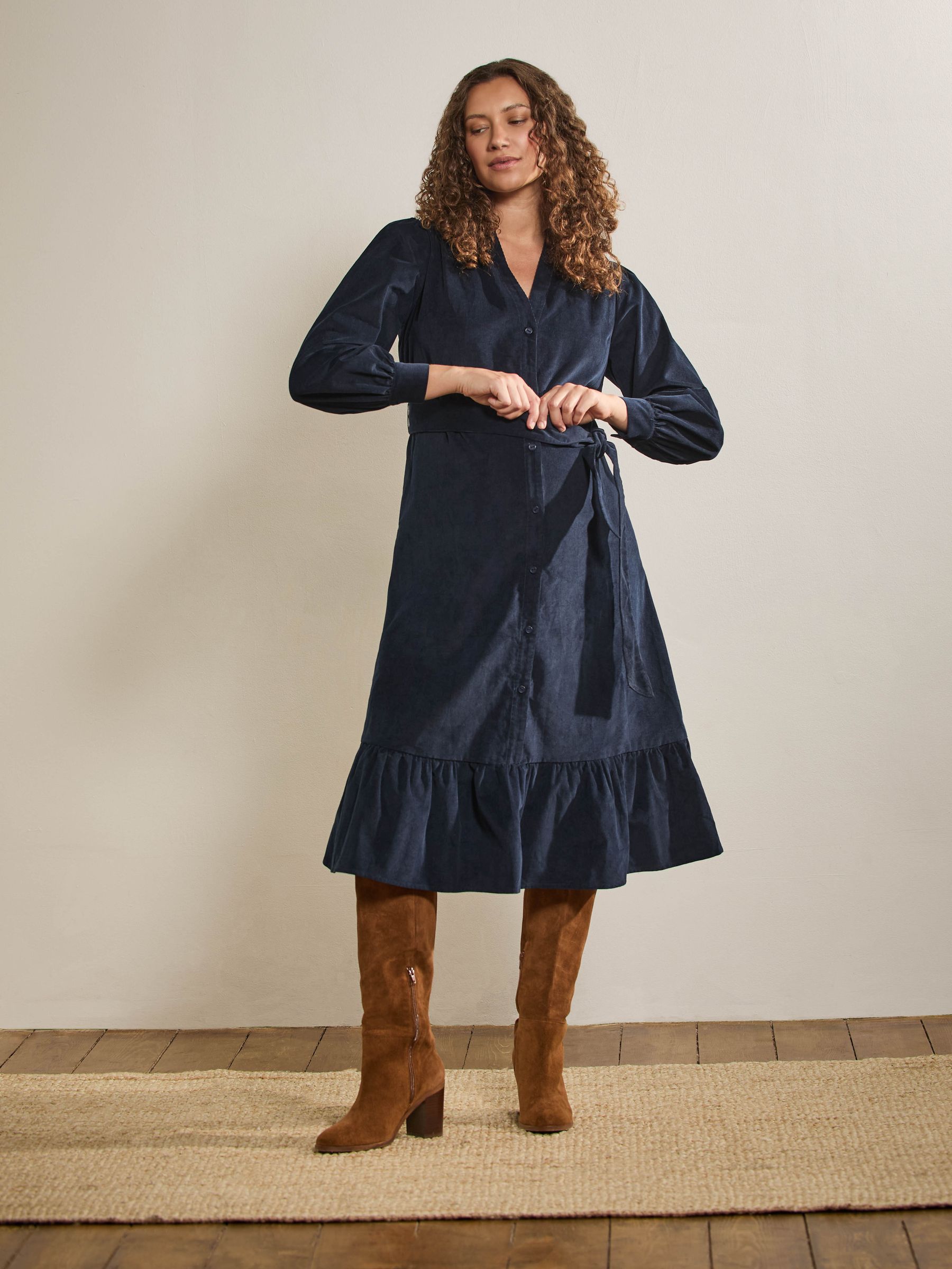 navy blue long sleeve maternity dress Sahara Maternity Dress in Navy