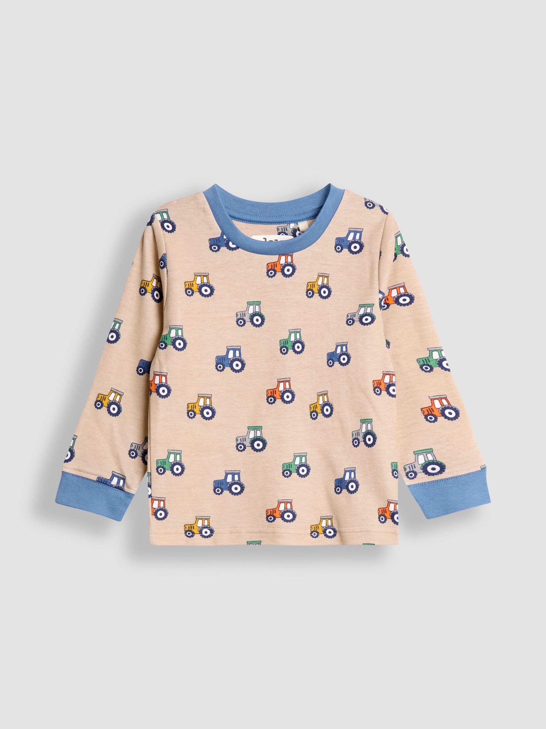 Navy Tractor Mix And Match 2 Pack Pyjamas - Image 7 of 11