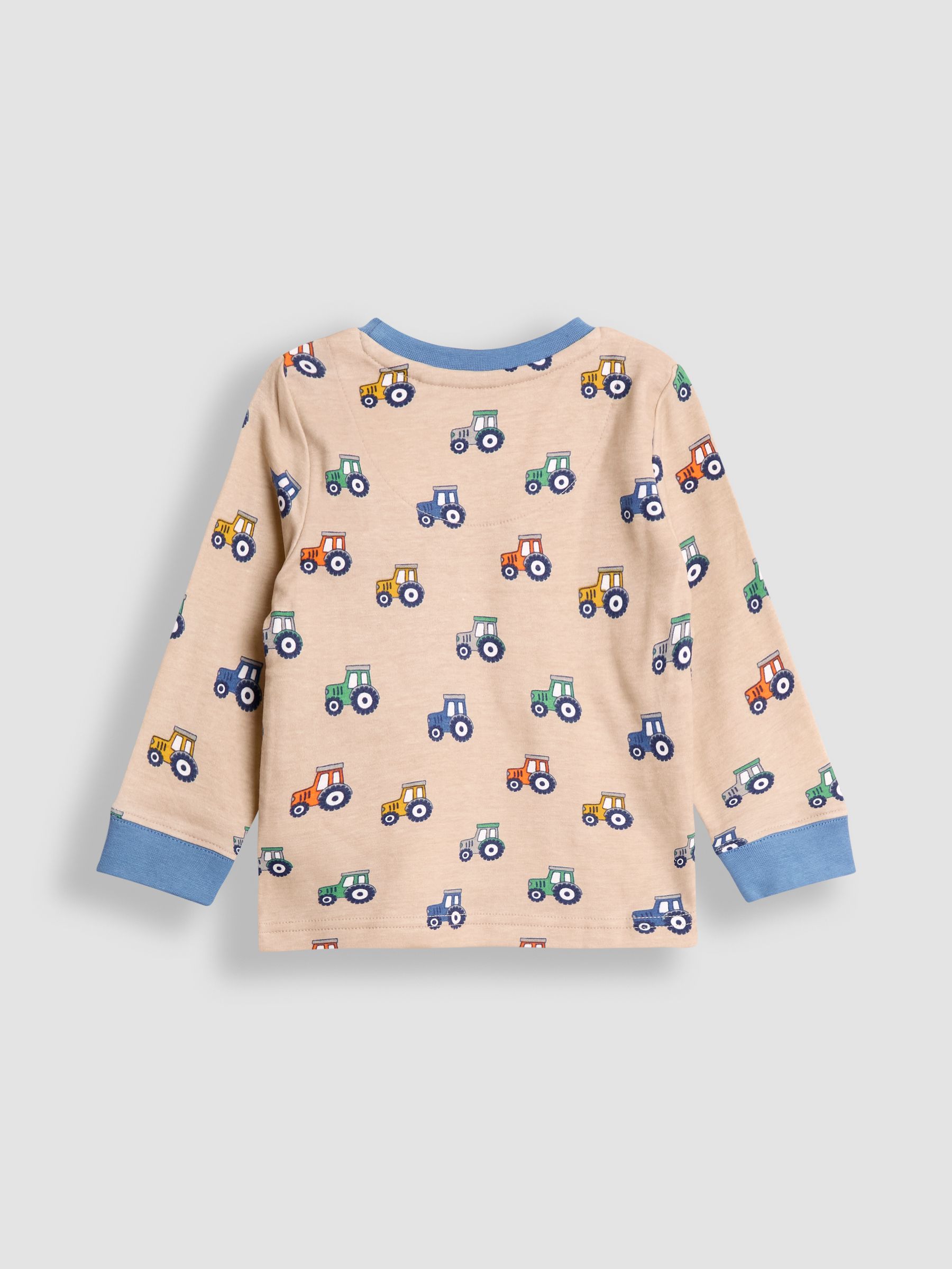 Navy Tractor Mix And Match 2 Pack Pyjamas - Image 8 of 11