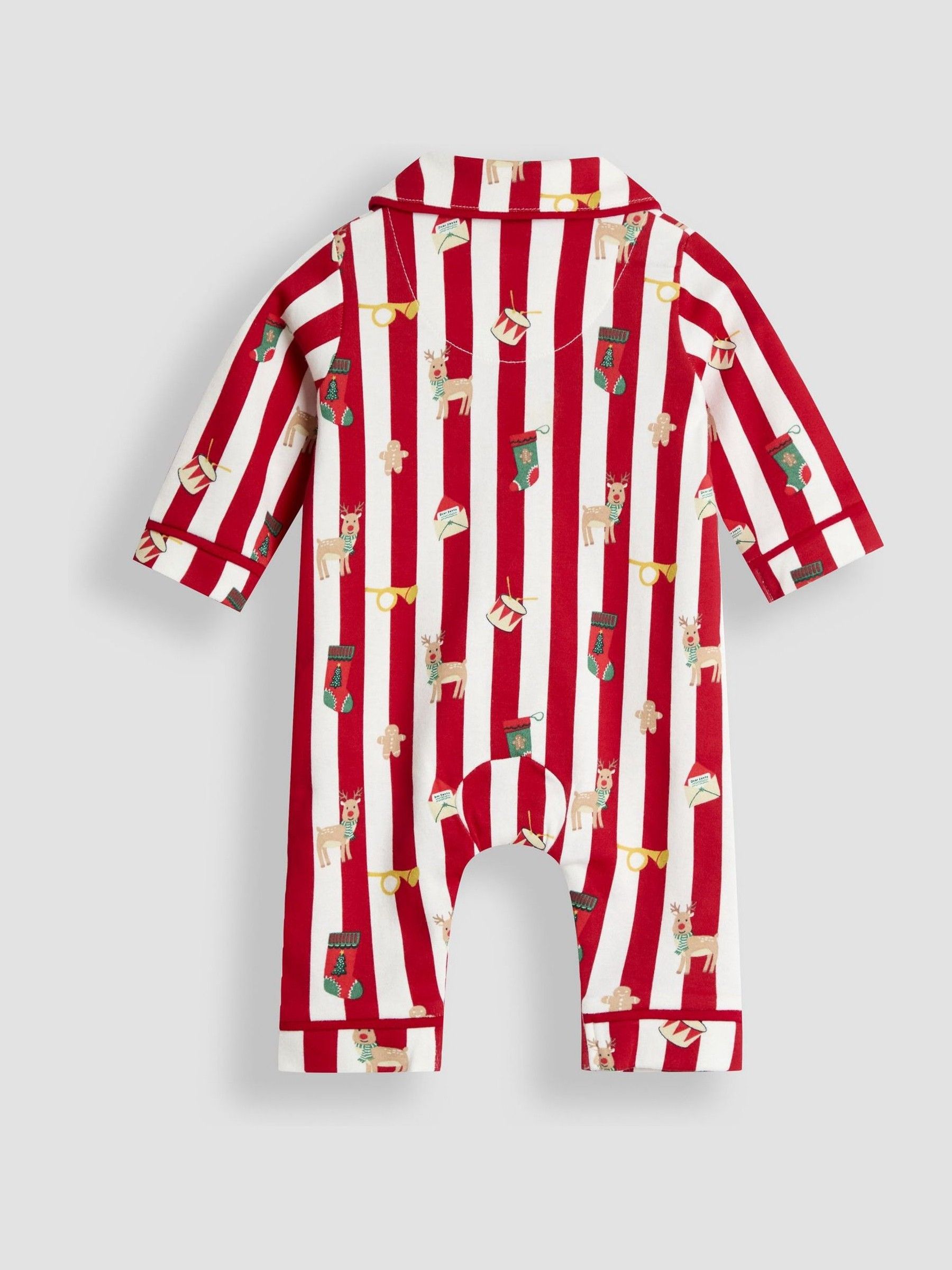 Red Christmas Stripe Jersey All In One - Image 2 of 3