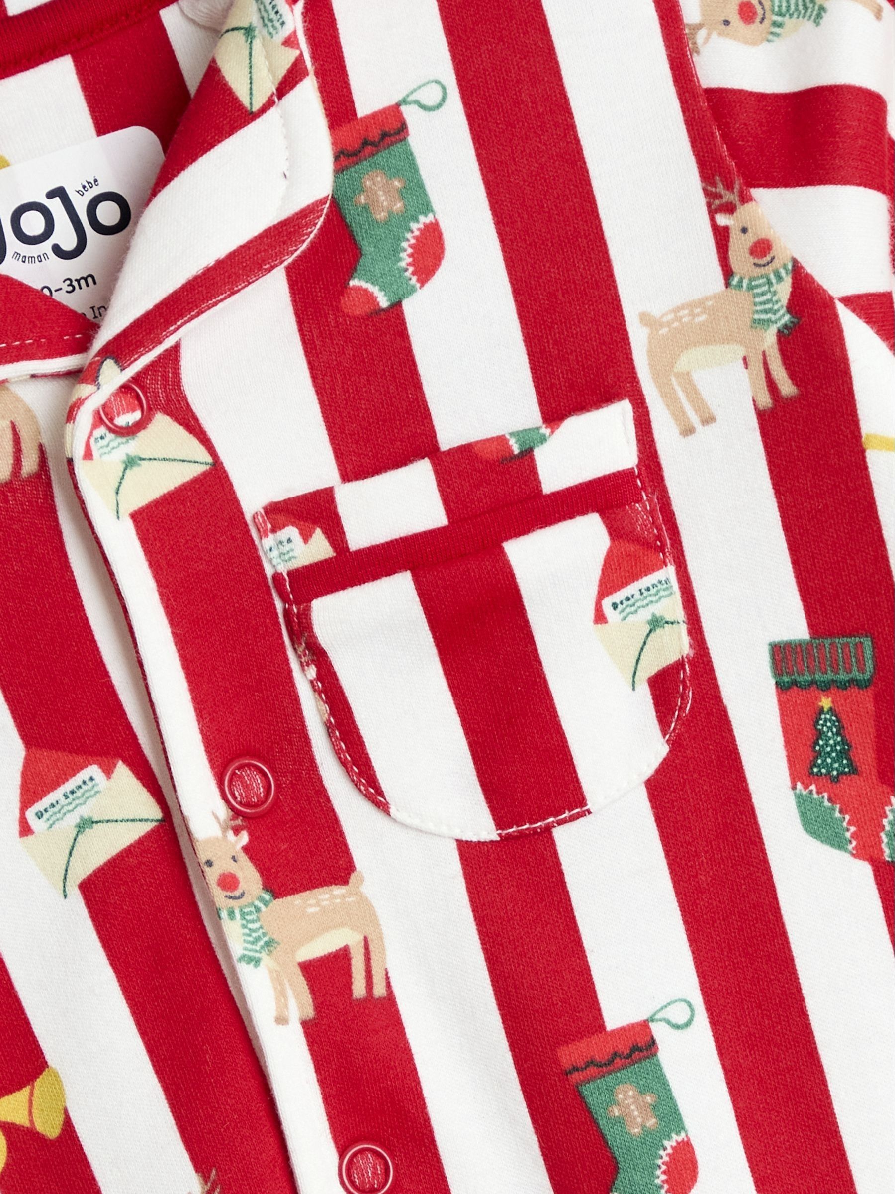Red Christmas Stripe Jersey All In One - Image 3 of 3